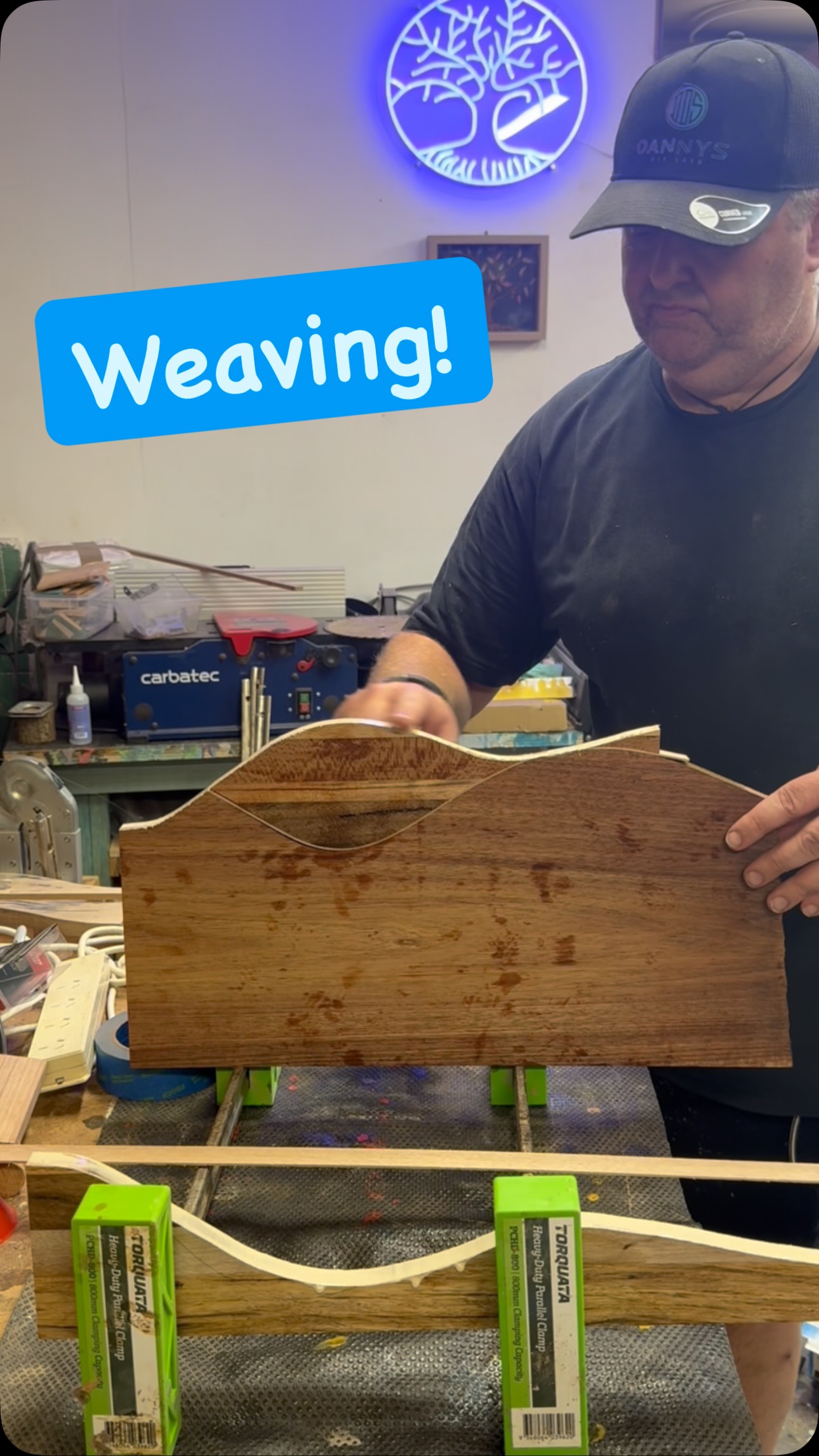 Adding in extra weaves to these boards but it is more by feel than any specific plan at the moment. We will see how these turn out. #weaving #makersgonnamake #charcuterie #handmade #bespoke