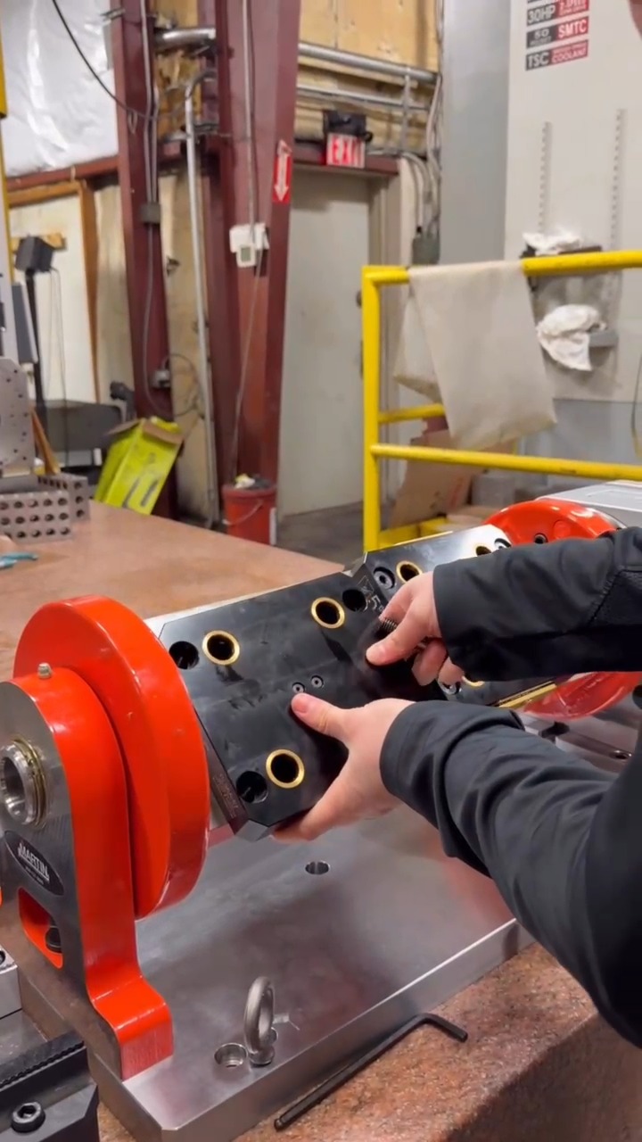 It's always fun getting to fully assemble these systems on our floor!
This setup adds a ton of flexibility to a VMC by pairing a @DetronRotary for 4th-axis access, @5thAxis RockLock bases and vises for quick swaps, and our Stallion 6-18DBS, which lets you mount vises on both sides.
More angles. Faster changeovers. Better spindle uptime.
#cncmachining #workholding #trunniontable #cnc