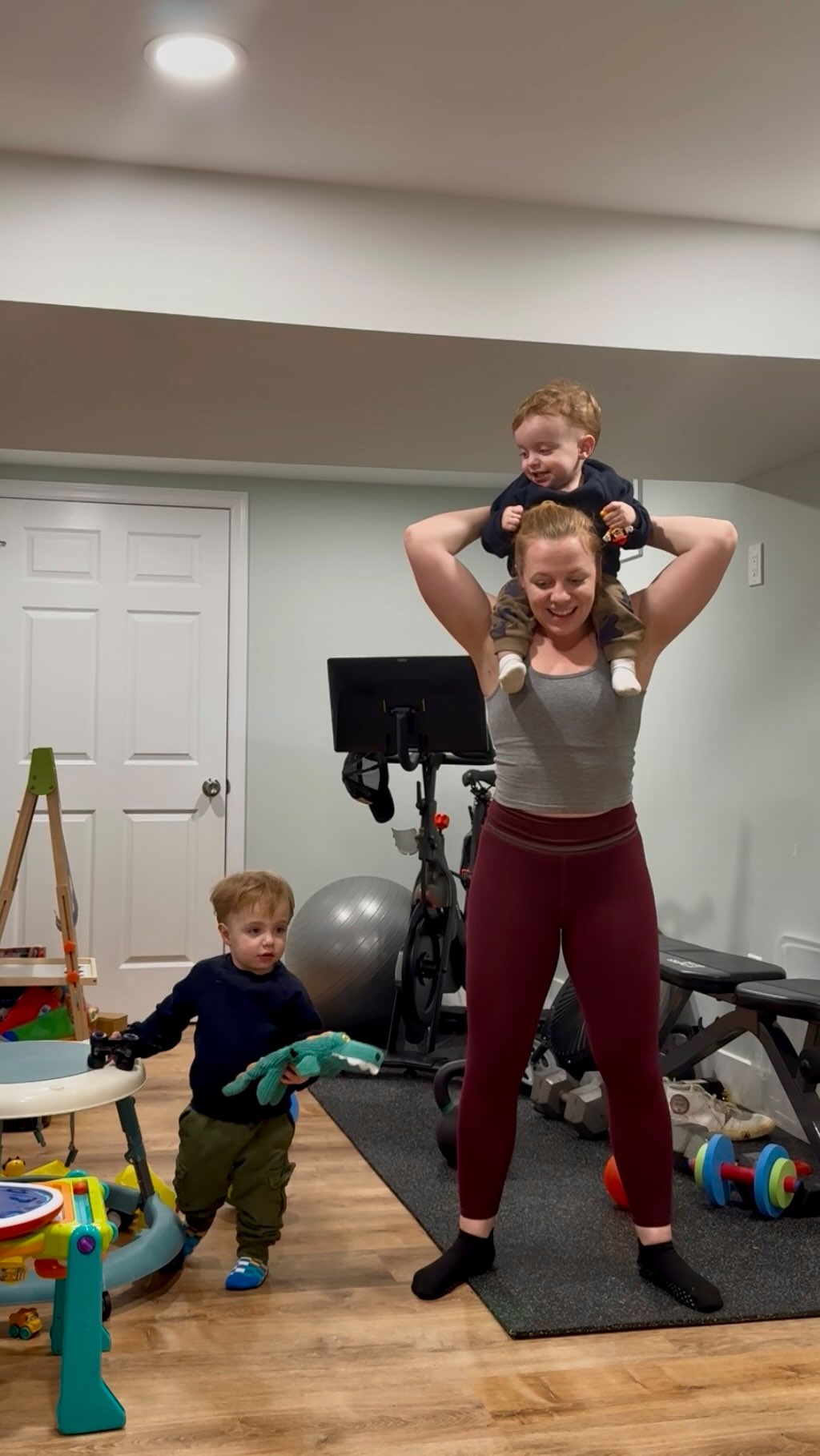 Truth? I’ve let my goals slide more than I’d like to admit recently - maybe giving myself a little too much grace after never allowing any at all.
Between wiping noses, sick snuggles (I’ll take those), sleepless nights, and all of work and life needs, movement fell to the bottom of my list.
But today, in the spirit of @f45_training_holmdel_nj challenge starting I reminded myself…
It’s not about perfect.
It’s not about fitting in a “real” workout.
It’s about showing up—snot, chaos, and all.
👣 Be strict with your goals.
🛠 Be flexible with your methods.
💛 Let your babies be part of the journey, not the excuse. (Watching them mimic you is one of the cutest things anyway)
The more specific you are and the more you pressure test your plans the better. I’m here for it and for you.
#momlifeunfiltered #momworkout