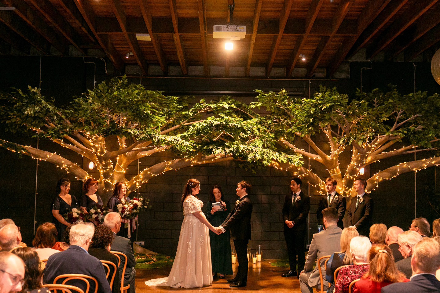 Lisa Simpson once said: “There's a reason two people come together and stay together. There's something they give each other that nobody else can give them.” Which I think pretty much sums up Sam and Marvin perfectly ❤️
How stunning is there ceremony setup!?
@lightspacebrisbane
Photographer: Lucas Kraus Photography