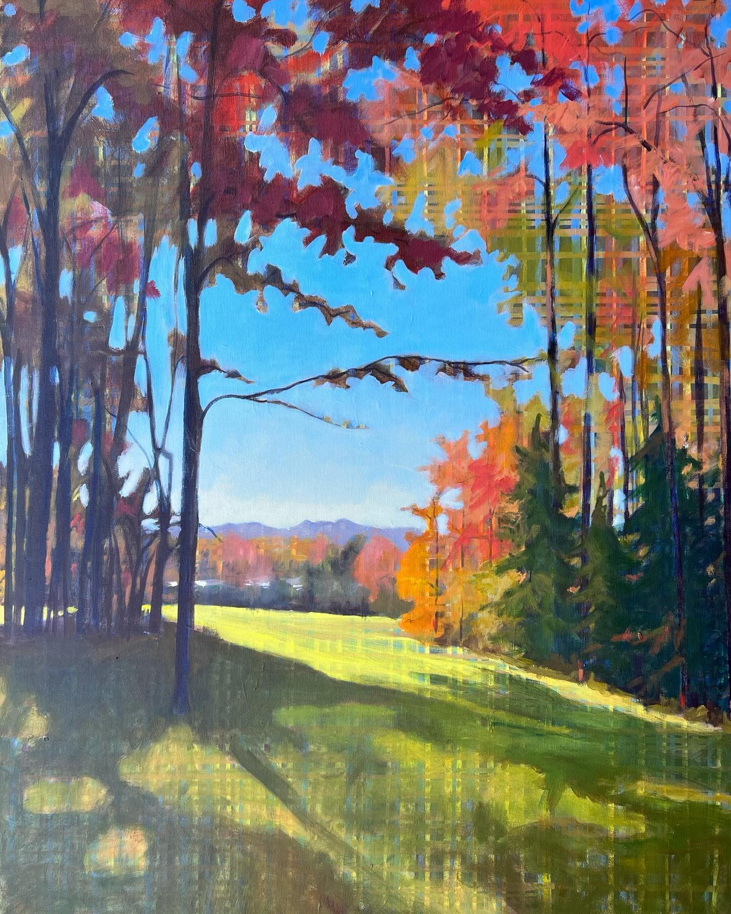 I love the brilliant palette of fall. This is a redo from an older painting that I never really finished.