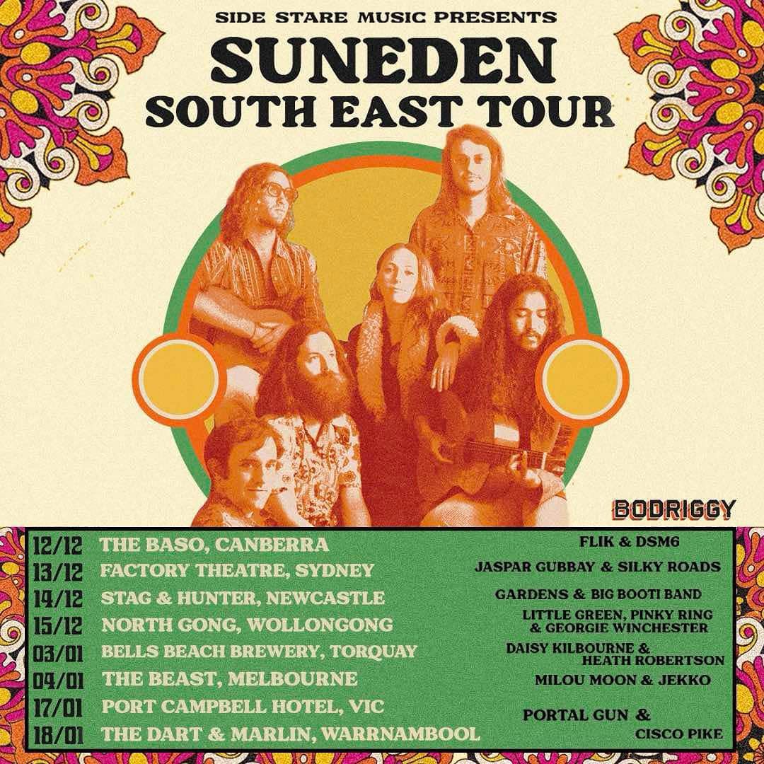 Woah - look out 👀 Our loves @sunedenmusic are hitting the road for another bite of the biscuit, this time with some old friends and some new ❤️ What a summer it is shaping up to be 🌞
#tour #australia