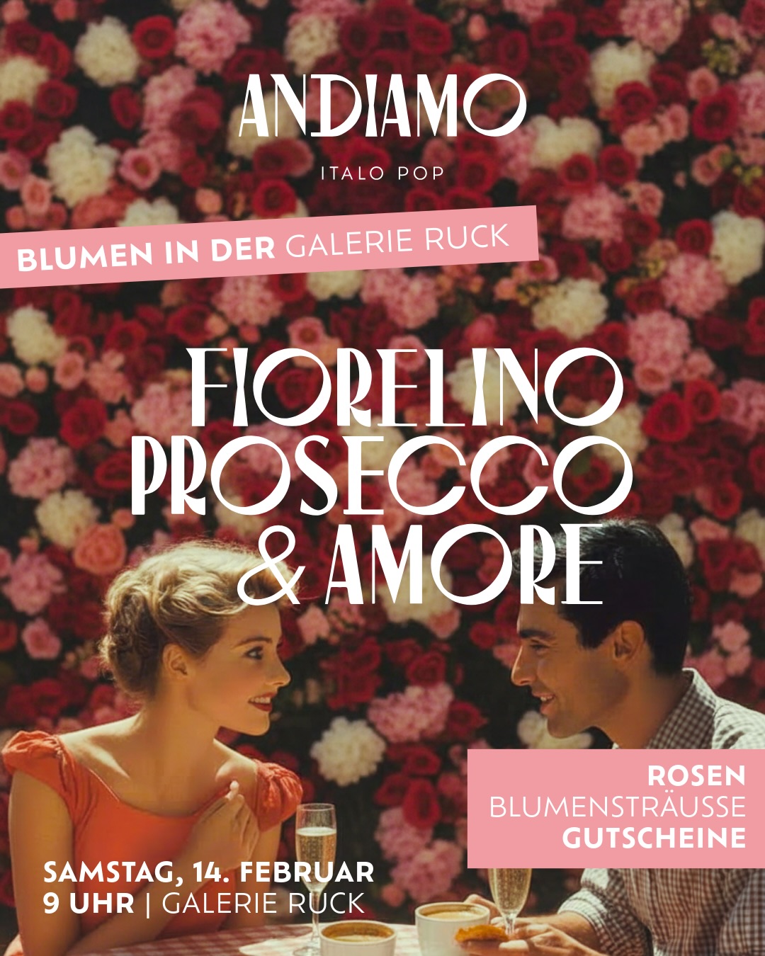 💘 VALENTINSTAG IM ANDIAMO – Italo Pop
Fiorelino, Prosecco & Amore 🥂🌸
Zum Valentinstag findest du bei uns:
🌹 Rosen
💐 Blumensträuße
🎁 Gutscheine
Perfekt für kleine Gesten oder große Gefühle.
Vorbeikommen, aussuchen, Freude machen. 🤍
📅 Freitag & Samstag – Samstag ist Valentinstag
📍 ANDIAMO, Aalen - Galerie Ruck ab 9 Uhr
#valentinstag #amore #fiorelino #blumenliebe #andiamoaalen galerieruck prosecco geschenkidee aalen