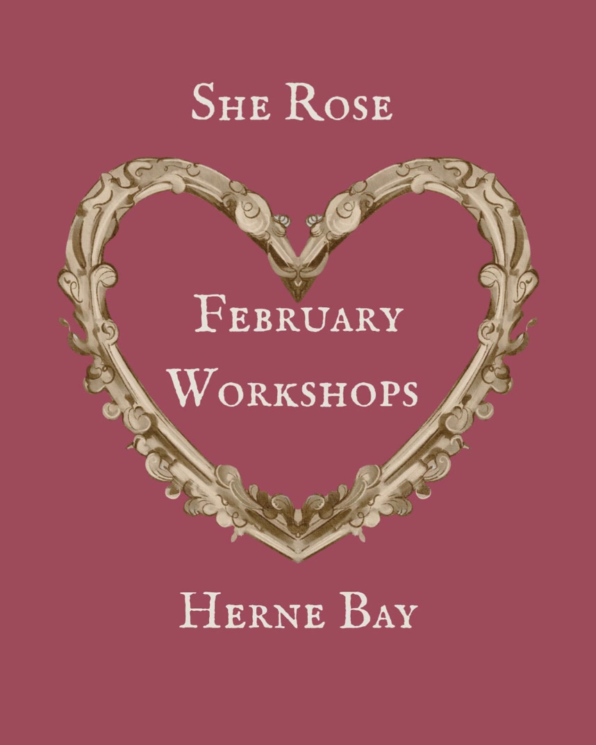 Express yourself in a workshop that will gently push your creative boundaries, or feed your body and soul with health-giving ferments.
Whatever floats your boat, snuggle in around our seaside gallery table to:
🎨 design
🖼 print
🧺 weave and bend
🕯melt and scent
🥒 chop and bubble
🔗 Link in bio for more info 🔗
📍 She Rose,
165 Mortimer Street
Herne Bay, Kent.