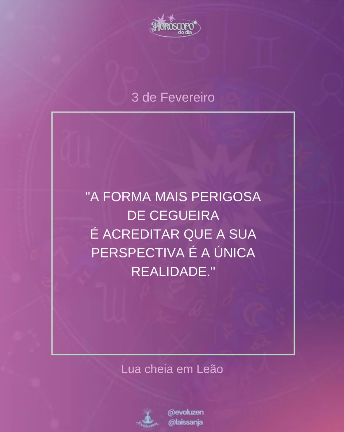 3 de fevereiro ✨
