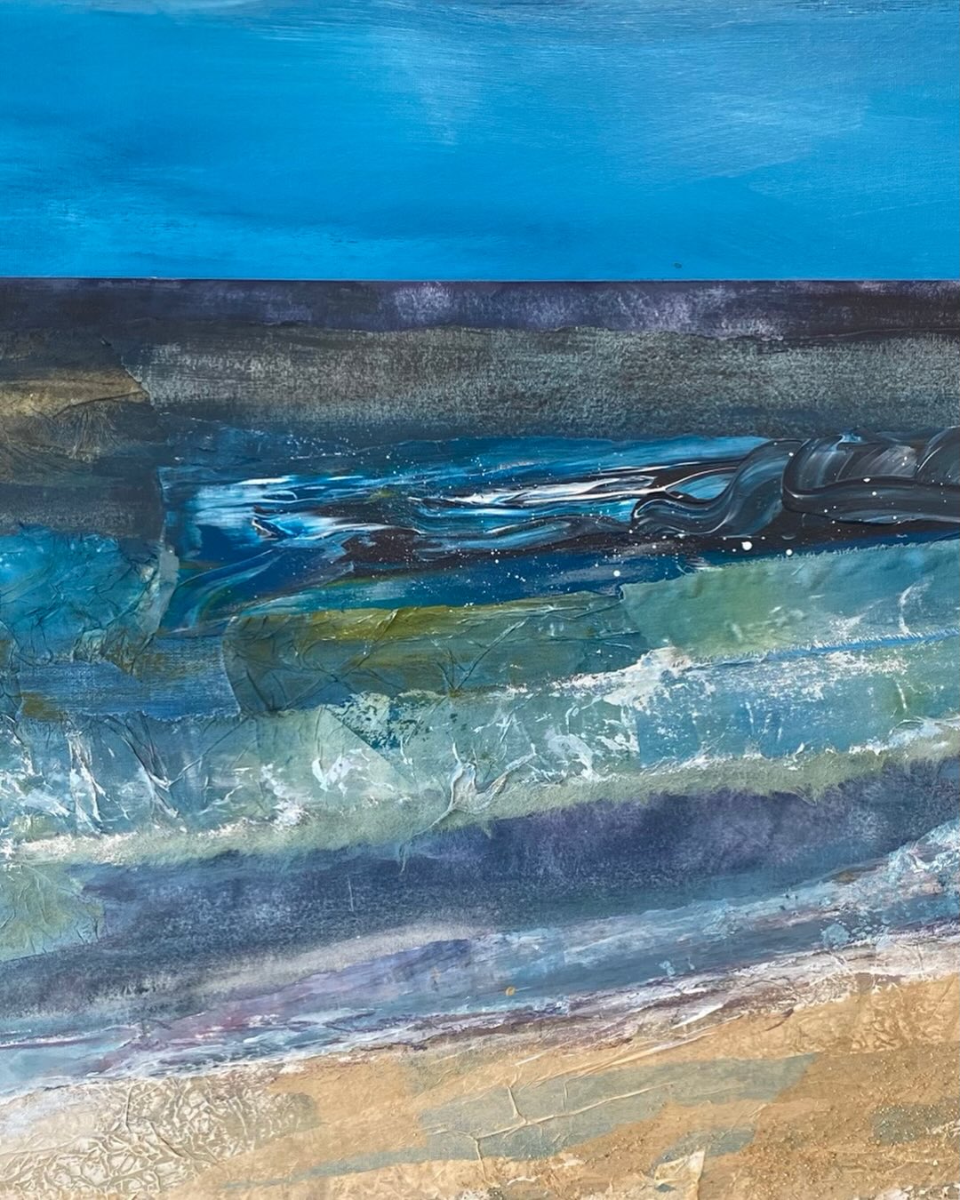 This one is off to a new home - goodbye seascape I hope you will be happy xxx