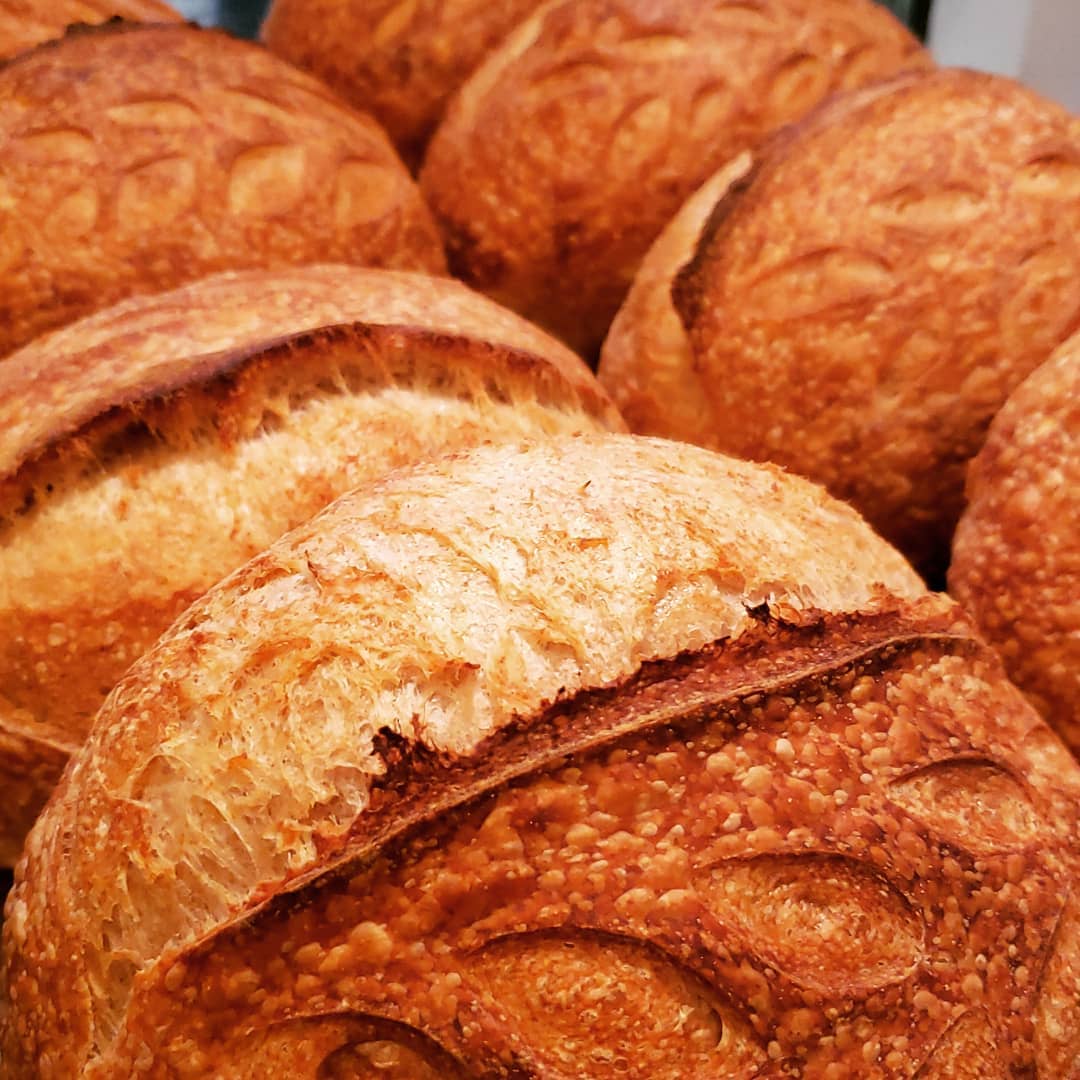 Long time no post! I've been so busy making bread I keep forgetting to take pictures as I go.
I had my first big fail last week with country loaves, but new protocols have been instituted and these fine loaves are the outcome. They'll be hitting doorsteps from 12-6 today.
If you missed delivery this week you can stop by @brooksidefarmersmarket from 8-1pm Saturday and get a loaf!