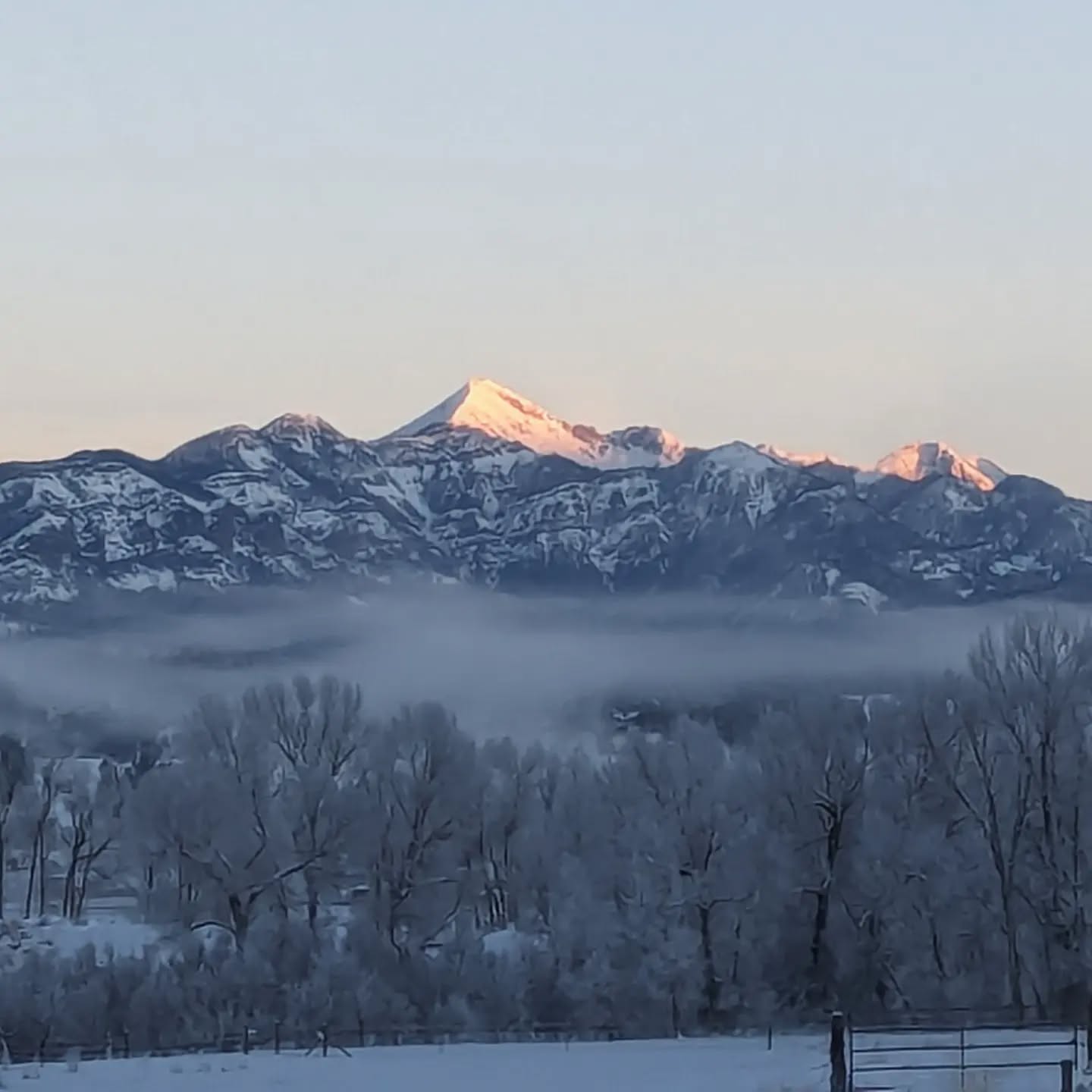 The sun is kissing Pagosa Peak on this frigid morning. We truly live in a magical place ✨