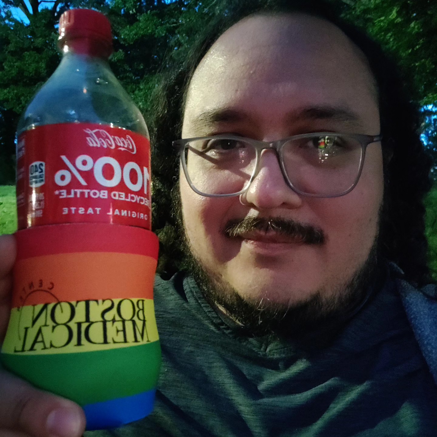 I got a free coozie that looks like the coke bottle has gay pants.