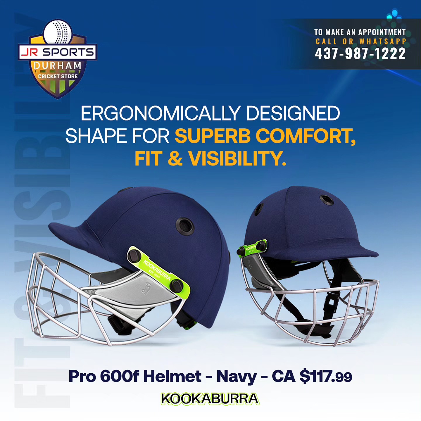 KOOKABURRA PRO 600 HELMET - Limited stock available in Large size
Certified and compliant to protective standards, the Kookaburra Pro 600 cricket helmet features a lightweight shell and steel faceguard.
HELMET SIZE MEASUREMENT L /XL (Adult) 59-62cm
@kookaburracricketuk
#cricketincanada #ontarioncricket #cricketlover #cricketontario #officialcricketcanada #kookaburra #crickethelmet #durhamcricketstore #whitbycricketcanada #whitbycricketclub #whitbyontario #ontario #durhamregion