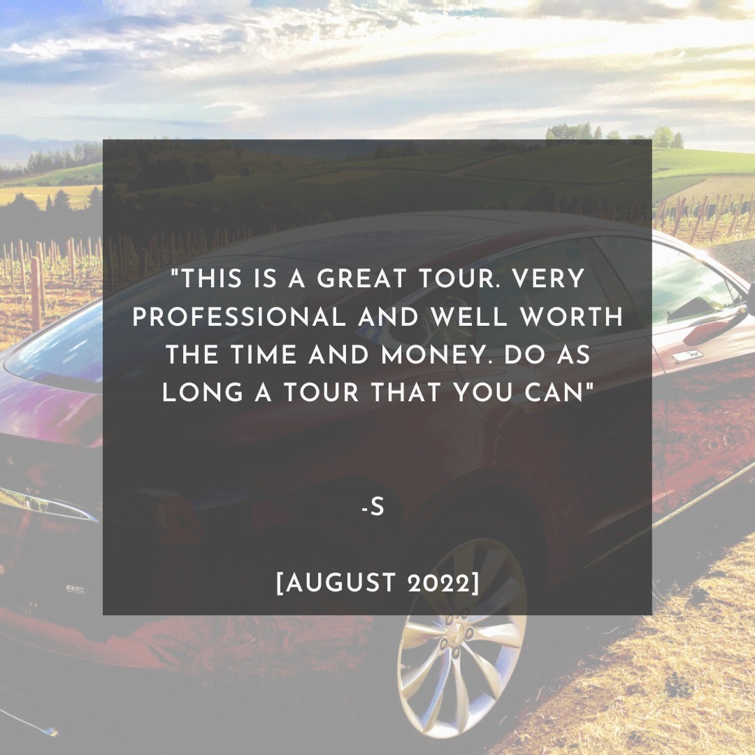 💬 ”Tour was for four different locations – winery, brewery, cider tasting and a distillery. Such a grand time. This is a great tour. Very professional and well worth the time and money. Do as long a tour that you can.”
Thanks very much for your enthusiastic and detailed review, S! Check out Alset Tours on @TripAdvisor to read more about our services. 🌟
👉 Give us a call to book today or visit our website - link in bio!
📍 Private Winery, Distillery, and Brewery Tour by Luxury Vehicle
📆 August 2022
•
•
•
•
#regenerate #alsettours #electrictourism #agritourismo #explorebc #bcwinetour #bcwine #canadianfoodie #explorepnw #pnwonderland #ethicaltourism #naturetravel #farmstay #vancouverisland #explorevancouverisland #modelx #solarpanels #solarpower #solar #victoriabc #yyj #eatlocal #smallbusinessyyj #supportlocalyyj #tripadvisor