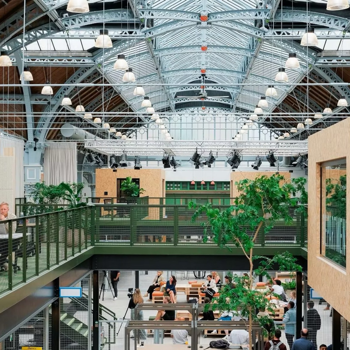 Campfield Studios.
Spanning three buildings and over 130,000 sq ft, the project carefully restores two Grade II listed Victorian market halls dating back to 1878 while delivering modern construction solutions fit for today.
The transformation into a creative campus brings new life to the historic structures, combining heritage craftsmanship with contemporary performance to support media, tech and creative businesses.