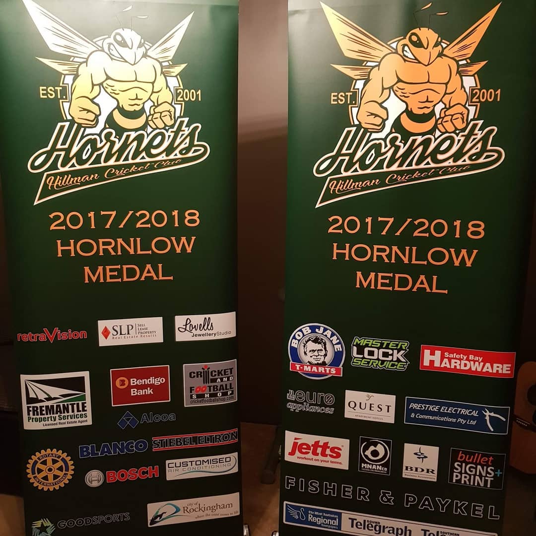 Some high quality retractable pull up banners for Hillman CC awards night.
These particular banners come with the ability change over the banner for future changes, keeping costs down.
.
Interested? Send me a message for an obligation free quote!
.
.
.
#banners #pullups #retractable #promotion #flags #marketing #sport #presentation #quality #perth #westernaustralia