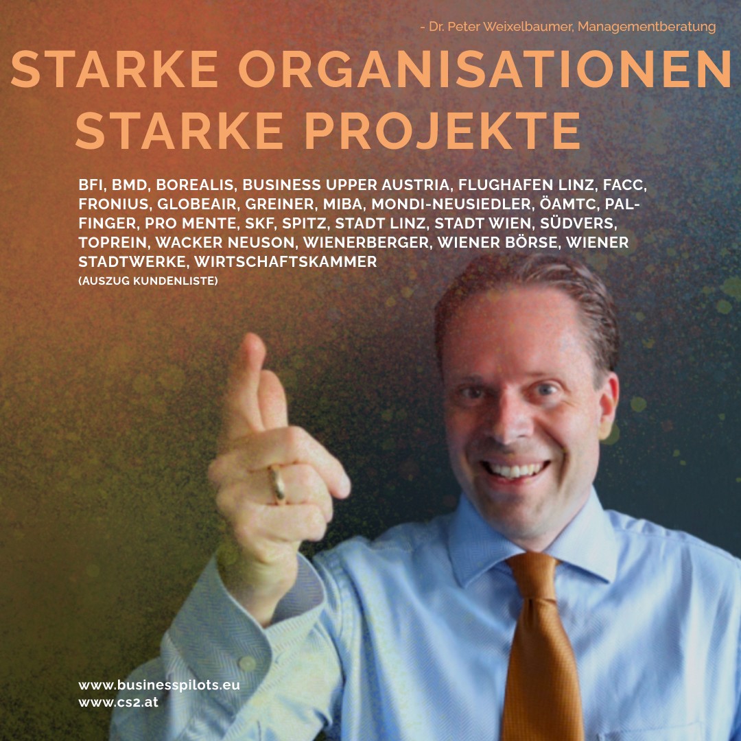 Eine Frage, die man sich als Unternehmer täglich stellen muss....
Wie bringe ich meinen Kunden optimalen Mehrwert?
Wir scheinen seit 2016 dafür die richtigen Antworten zu haben.
Offen gesagt sind wir jedes Mal sehr stolz, wenn wir auf unsere Kundenliste blicken:
Es sind führende, durchwegs international agierende Unternehmen, die wir z. B. zu Employer Branding, Digitalisierungsmanagement, Organisationsentwicklung, Führungskräfteentwicklung, (CEO-)Positionierung, Changemanagement, Leitbildentwicklung, Strategieentwicklung, Krisenmanagement, Managementcoaching, Karriereberatung oder Premium-Leistungen im Kommunikationsbereich wie Kommunikationsstrategie, Contententwicklung oder Linkedin-Befähigung und -Support, Corporate Publishing, Medienarbeit etc. analog und virtuell unterstützen und begleiten dürfen. Das erfüllt uns mit Motivation, Freude, Stolz - und Demut.
Vielen Dank an unsere Kunden für die gute, teilweise bereits jahrelange Zusammenarbeit!
#digitalchange #digitaltransformation #leadership #change #changemanagement #strategie #krisenmanagement #business #erfolg #ceo