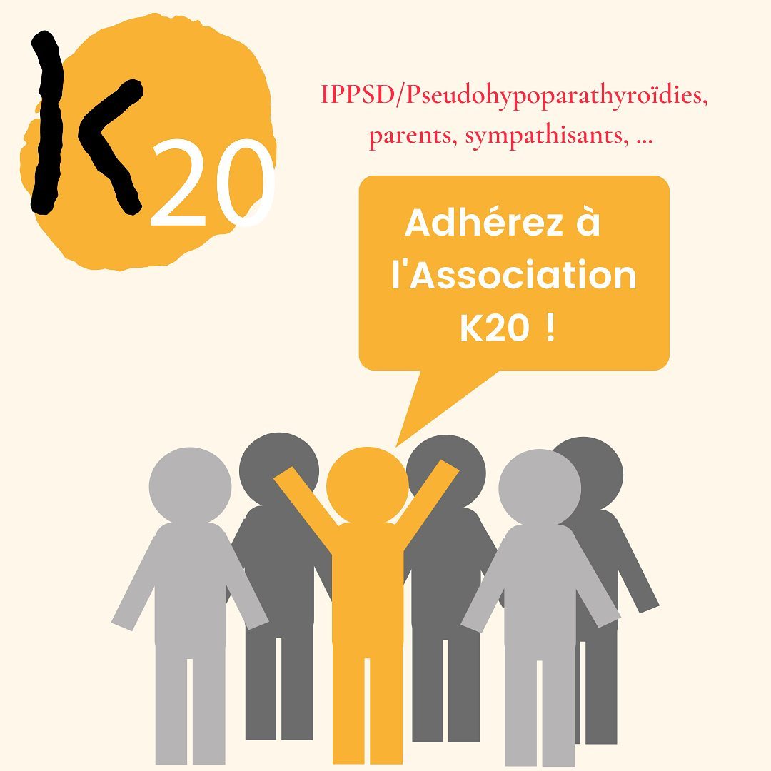 ‼️CAMPAGNE D’ADHÉSION‼️
Patients, parents, familles, sympathisants, adhérez à l’association k20 !
À partager dans modération pour faire connaître K20 autour de vous, aux amis de vos amis, … !!!
#k20 #pseudohypoparathyroidism #pseudohypoparathyroïdies #adhesion #associationk20