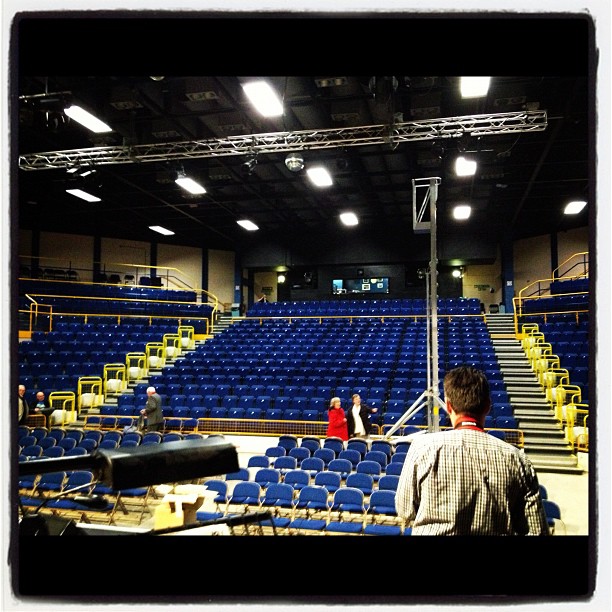 My view! Hopefully those seats will be full later on!