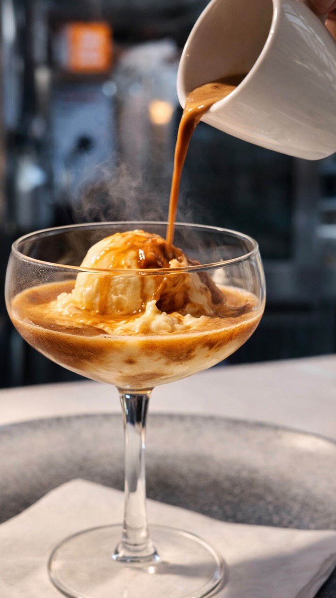 Affogato first, everything else follows.
Baylis poured hot over vanilla, that bitter-sweet hit cutting through the warmth of spiced apple crumble, the kind of finish that turns a good meal into a memorable one.#essexfoodies #maldon #salt #affogato #foodie