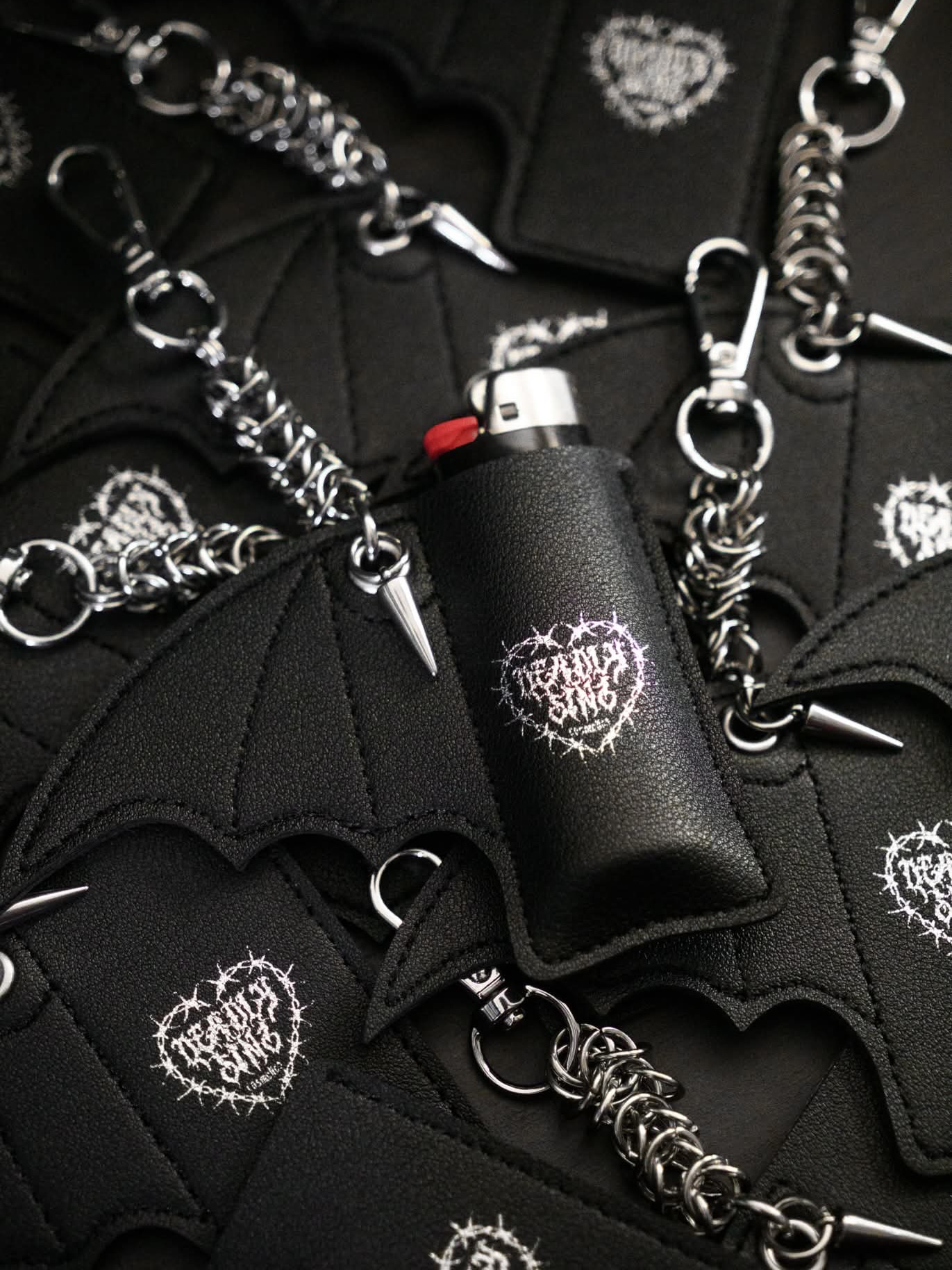 🔥 New @deadlysinscosmetics lighter sleeves with added @blackwidowmetal chains! ⛓️💥 Coming to @boofest.au this Friday night! With any remaining stock going online 💕