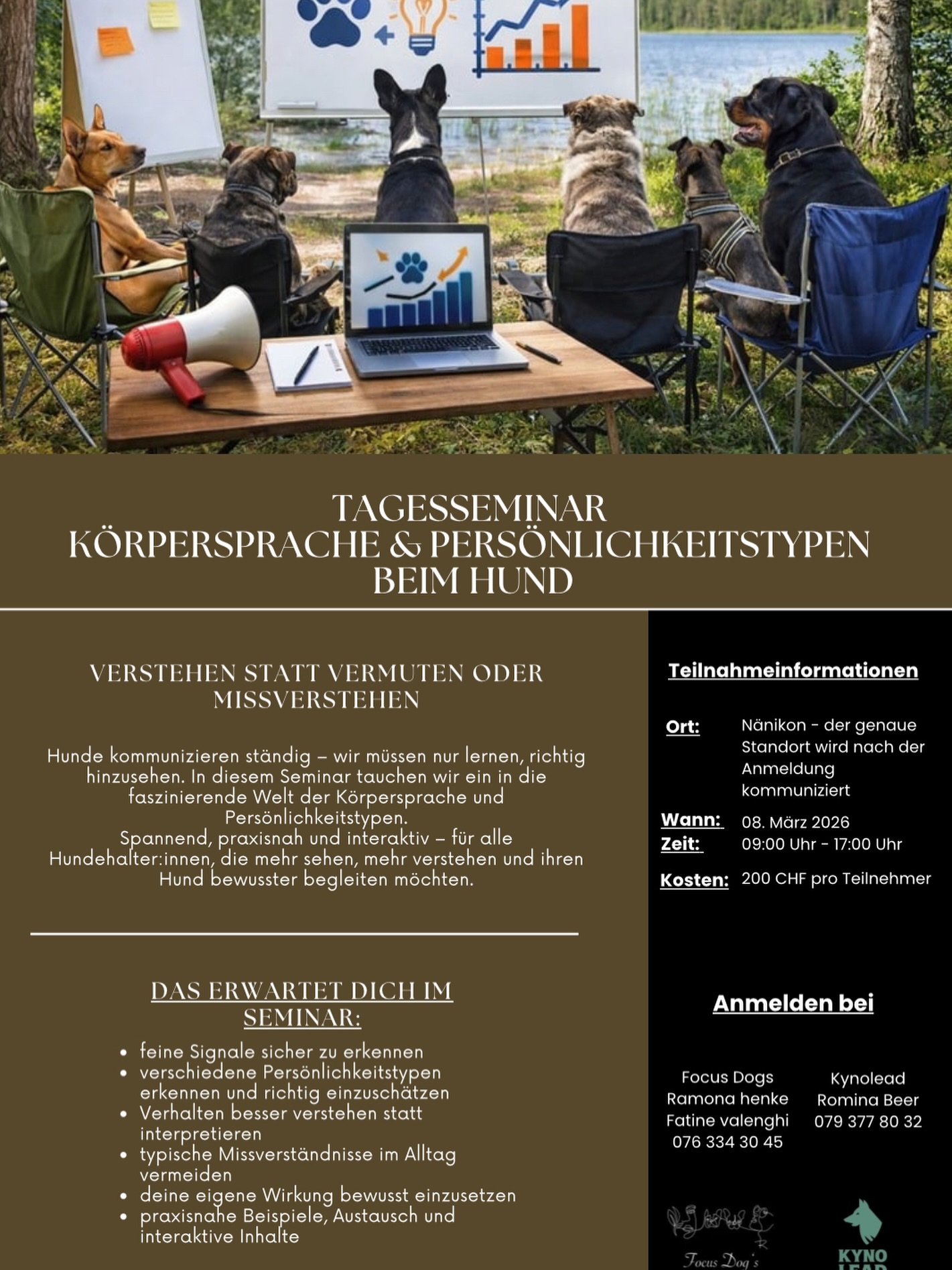 🐾 Ein Seminartag voller Aha-Momente
für mehr Verständnis, Klarheit und echte Verbindung
zwischen dir und deinem Hund 🤍🐕
💡 Focus Dogs & Kynolead bündeln ihr Know-how –
und packen jede Menge Erfahrung, Praxiswissen und Herz in dieses Seminar.
#ahamagie #menschhundteam #zurich #hundeseminar #weiterbildungmithund