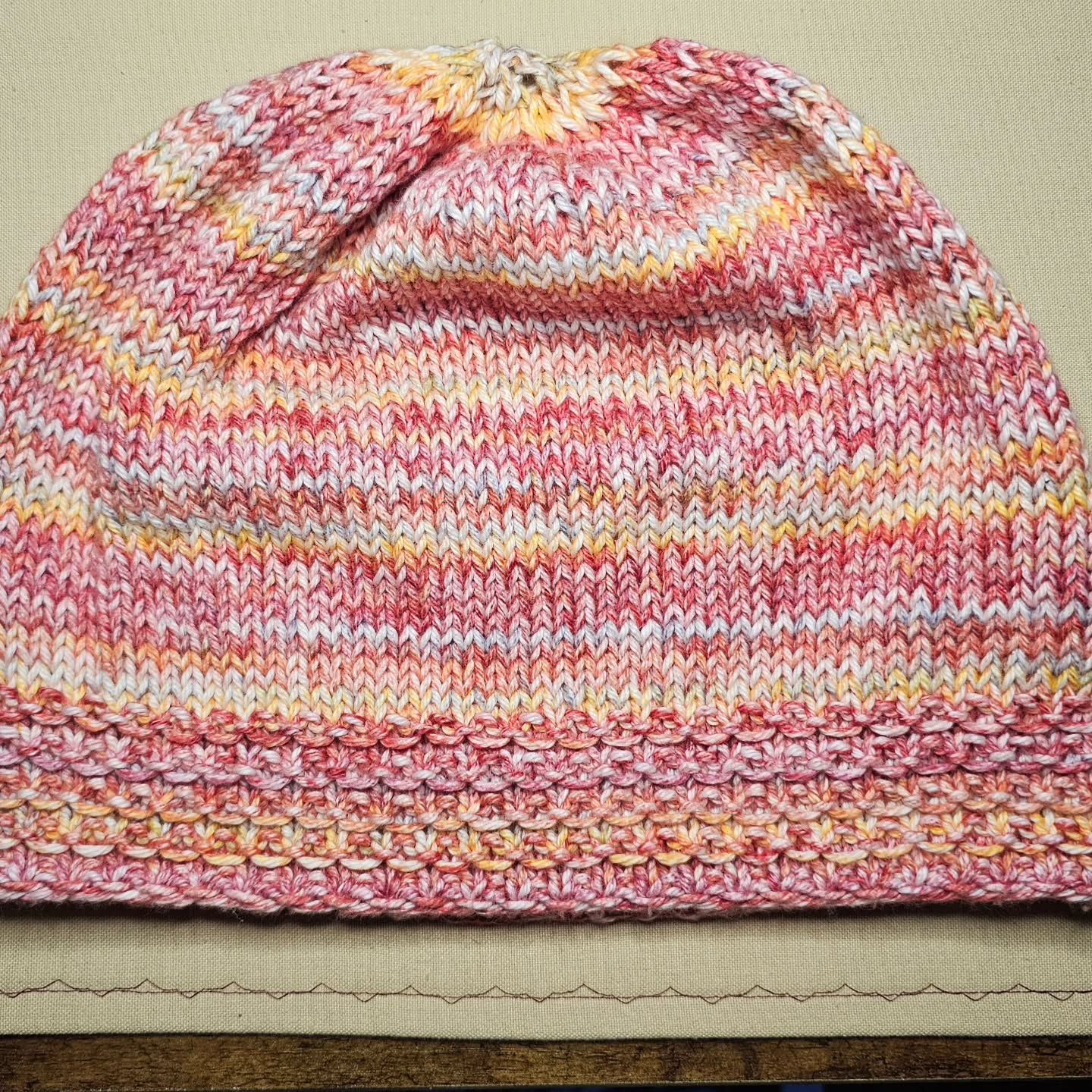 Another hat complete for the hat drive!! This is the Knit Night hat by Judy Marples in I Love This Cotton!