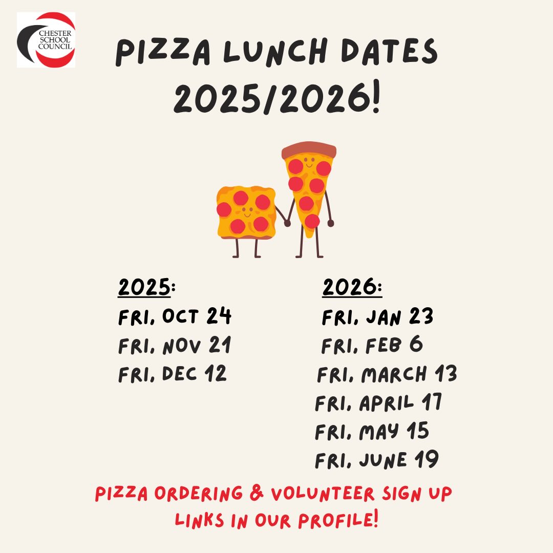 Reminder: 2025/2026 Pizza Lunch Dates 🍕🫶🏻