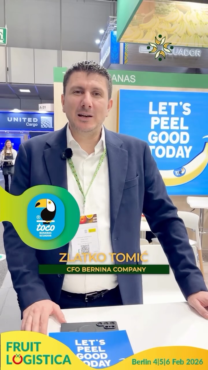 @toco_bananas acompaña a AEBE en @fruitlogistica, aprovechando este espacio clave en el sector hortofrutícola para crear contacto e impulsar el banano en mercados internacionales.
🗓️ 4–6 de febrero
📍 Berlín, Alemania
🍌 Visítanos y conoce más sobre el banano ecuatoriano
👉 Sigue a AEBE en redes sociales y mantente atento a nuestras actualizaciones
#FruitLogistica2026 #BananEcuatoriano #AEBE #LetsGrow