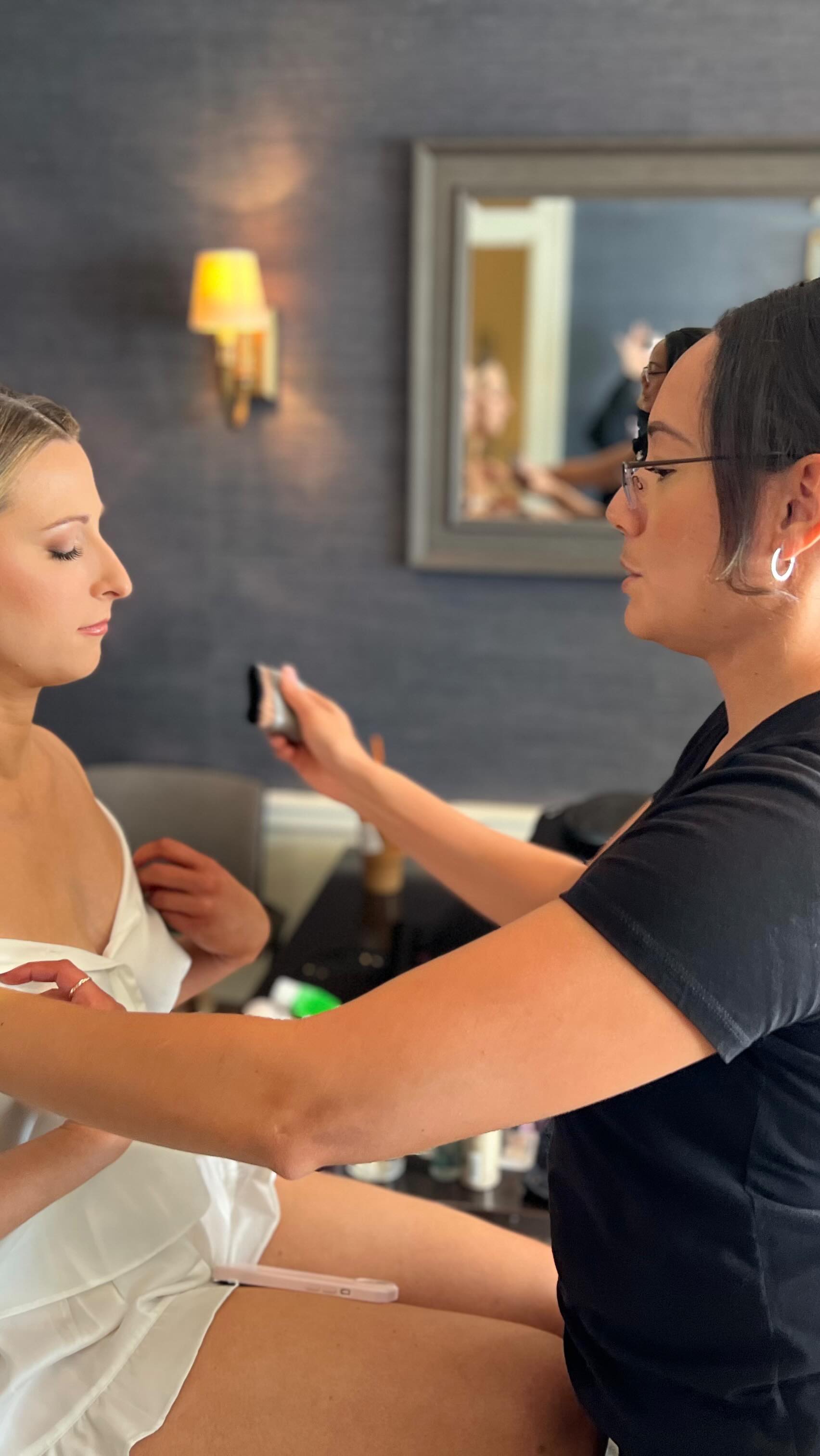 It’s the little things behind the scenes that we as a bridal glam team love when it comes to your wedding day💋
Being remembered in the coffee order, arriving early for a quiet moment in the car, gravel-free venues, a fresh blowout, trusty drugstore mascara, and misty eyes at the bride’s first look 🤍
We’re not simply a bridal glam team—we curate the tone of your wedding morning.
Equal parts composure and celebration, we bring calm confidence, thoughtful energy, and an effortless sense of ease.
If you’re seeking a glam team that feels like trusted girlfriends—but operates with intention, polish, and care—we are your team.
#njmakeupartist #njhairstylist #njwedding #njbride #glamteam