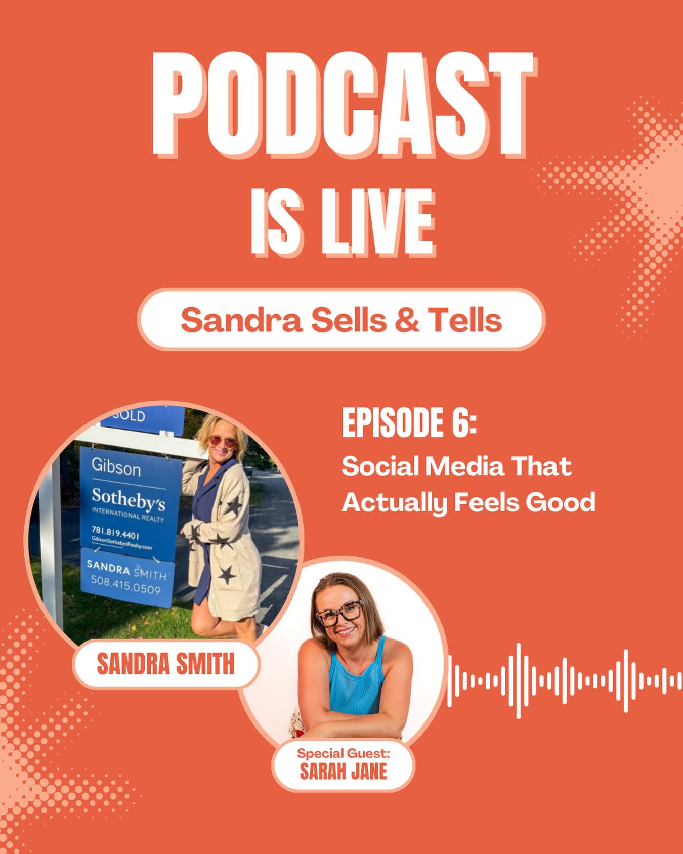 I had the absolute joy of being a guest on Sandra Sells & Tells, sitting down with one of our favorite clients and creative collaborators, Sandra Smith, to talk all things social media. From platform-specific tips to how showing up with creativity and intention can truly move the needle for your business, this conversation was equal parts insightful and fun. Sandra, thank you for having us and for always leading by example when it comes to using social media in a way that’s authentic, strategic, and genuinely joyful. Grateful for moments like these and for clients who feel like collaborators. ✨ — Sarah Jane