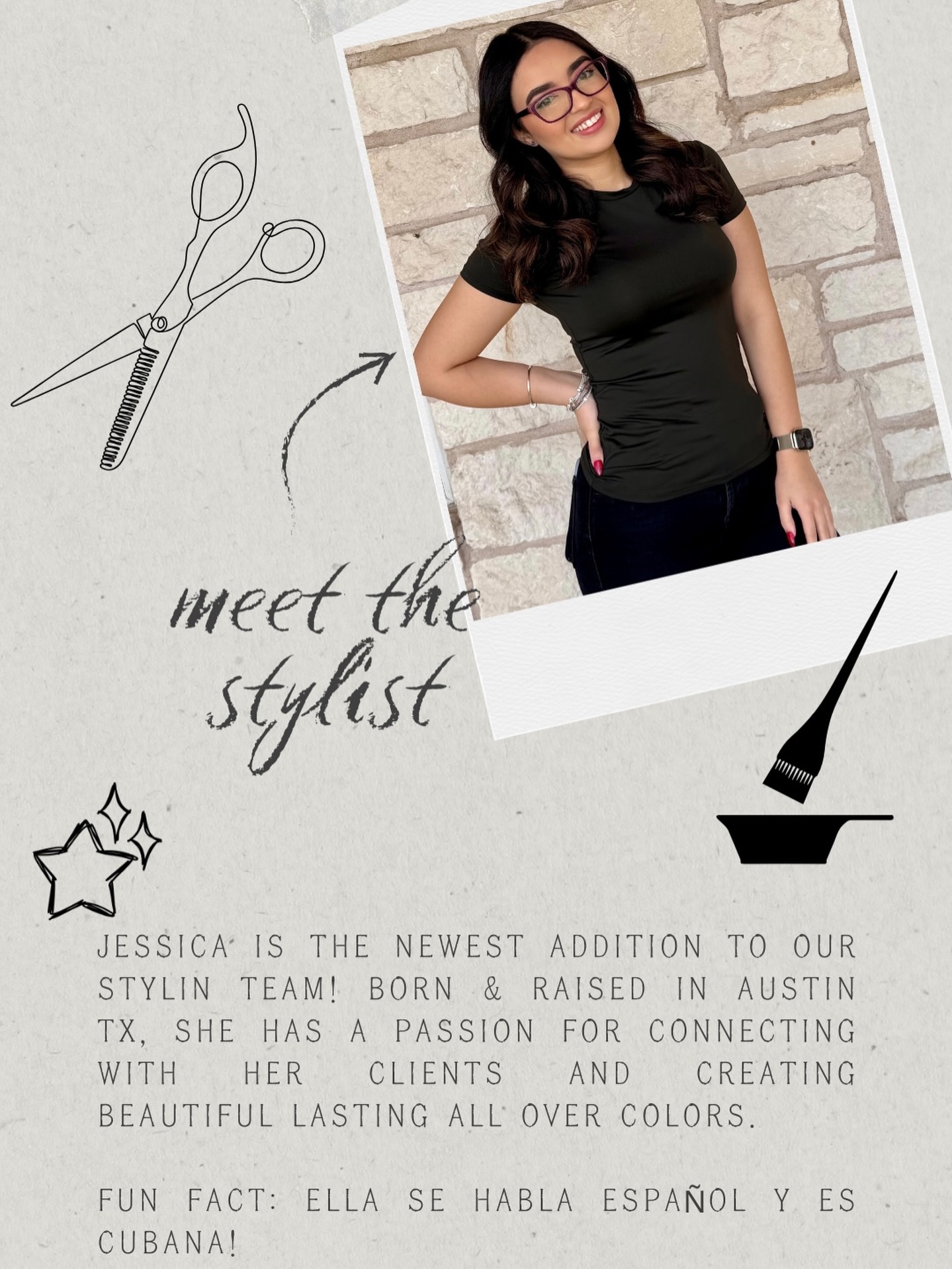 Get to know Jessica, our newest team member! Next time you’re in the salon make sure to welcome her to our Stylin family! 🩵
