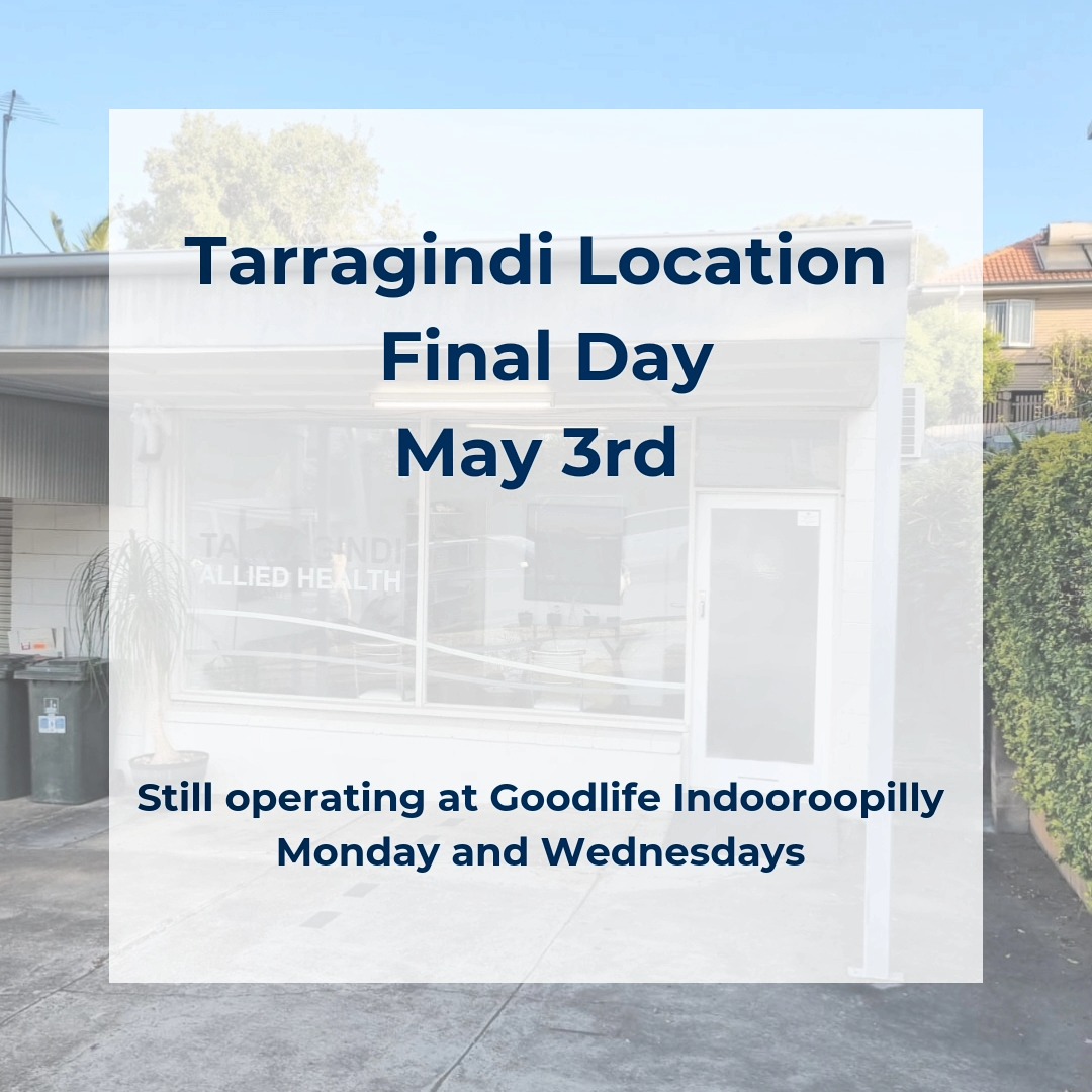 π¨ Location Update π¨
Just a heads up that after this week, I will no longer be treating our of Tarragindi Allied Health as the building is being sold. But don't worry, you can still catch me at Goodlife Indooroopilly!
I also have a special offer for the month of May to promote Myotherapy Awareness. Head to my website (link in bio) to find out more.
#myotherapybrisbane #myotherapyawareness #movingforward