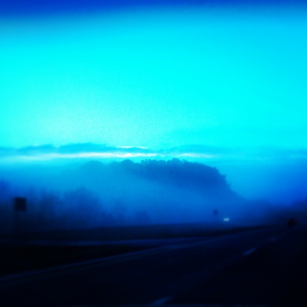 Early morning fog on I-24. Pretty nifty.
