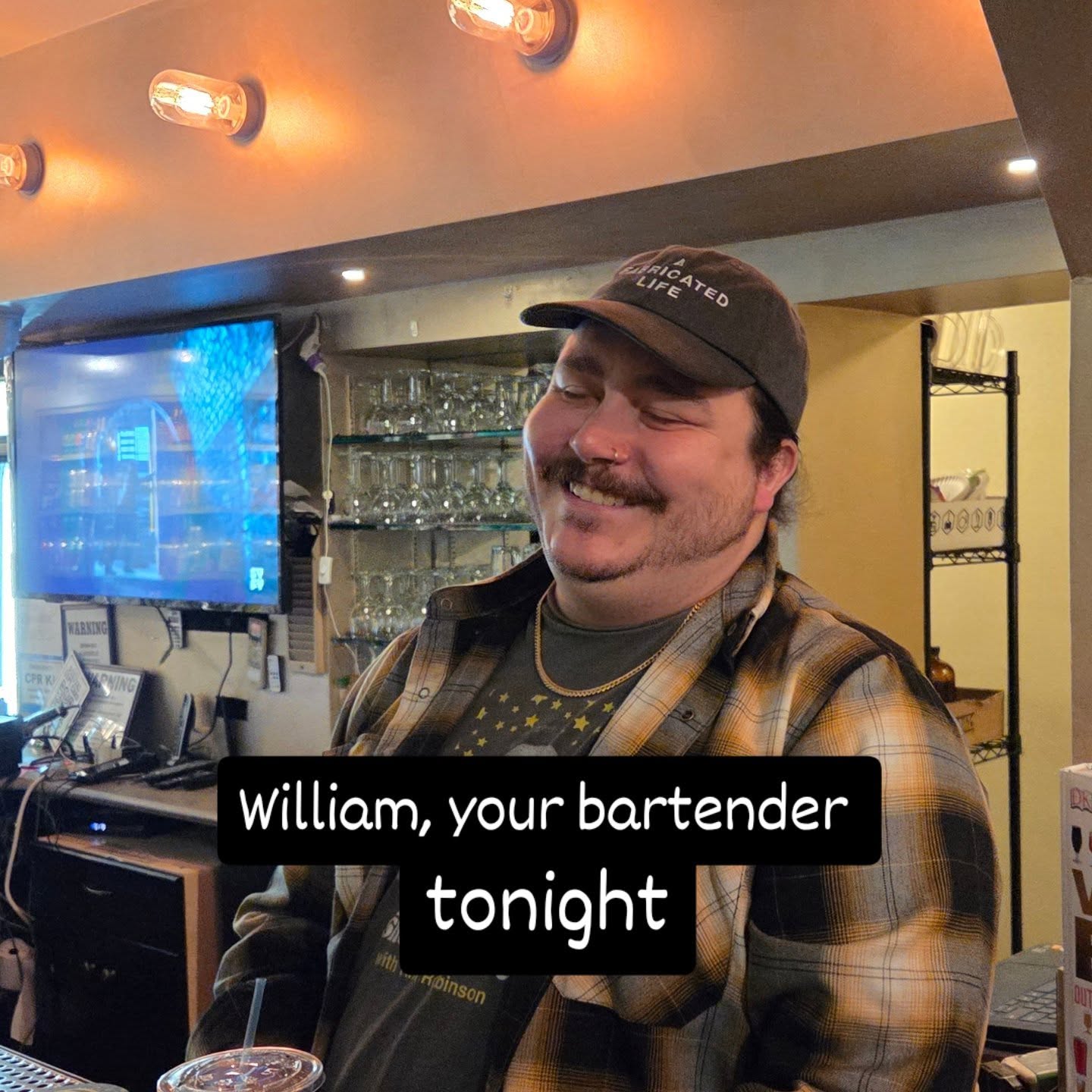 William, your bartender 🍺 tonight!