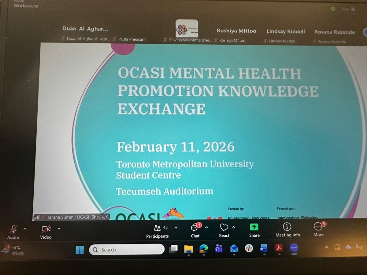✨ Leadership in Action and Mental Health Promotion ✨
We are proud to share that our Executive Director, Duaa Al-Aghar, participated in the OCASI Mental Health Promotion Knowledge Exchange Conference - a powerful space for learning, dialogue, and collaboration focused on strengthening mental health supports for newcomers, refugees, and racialized communities.
The conference brought together community leaders, service providers, researchers, and policymakers to exchange knowledge, share best practices, and explore innovative, culturally responsive approaches to mental health promotion. Conversations centered on equity, prevention, community-led care, and the importance of trauma-informed and culturally grounded services.
At MSSWR, we believe mental health promotion is rooted in connection, dignity, and belonging. Participating in spaces like this allows us to learn from others, amplify community voices, and continue strengthening our programs to better serve those who need it most.
Grateful to OCASI for creating such an impactful platform and for their ongoing leadership in advancing mental health equity across Ontario. 💙
#MentalHealthPromotion #OCASI #CommunityLeadership #KnowledgeExchange #MentalHealthEquity NewcomerWellbeing StrongerTogether MSSWR