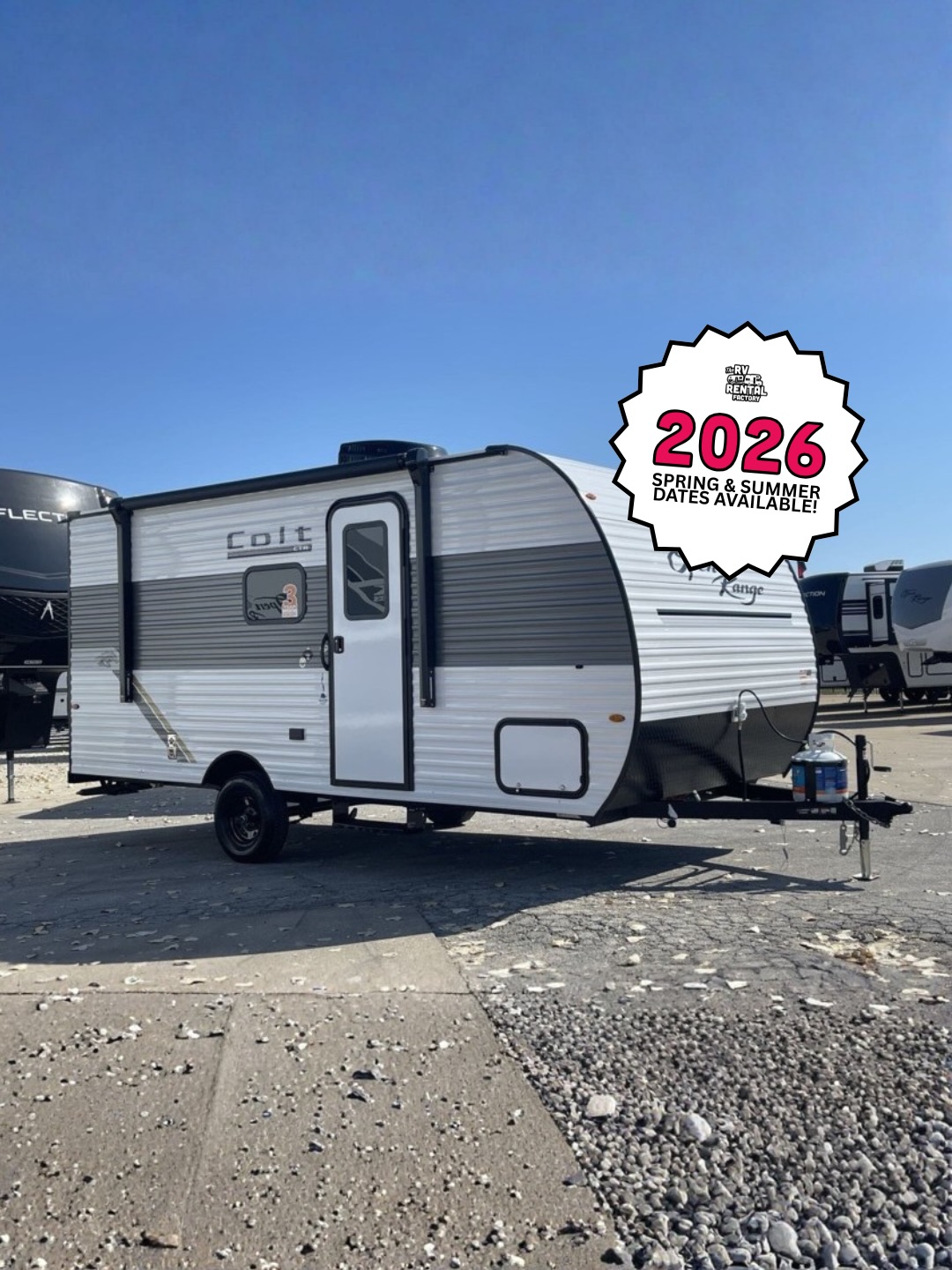 This is your sign to lock in your 2026 trips NOW 👀
Our Open Range Colt 17BH is PERFECT for families, friends, and anyone who doesn’t want to “rough it” but still wants the adventure.
Here’s why this one books FAST:
🛏️ 4 separate beds
✔ Queen bed
✔ 2 bunks
✔ Convertible dinette
🍳 Full kitchen setup
Stove, sink, fridge, microwave = real meals, not just granola bars
🚿 Bathroom with shower
❄️ A/C for summer trips
☀️ Awning for shade & hangout space
Sleeps 5 comfortably — aka no one fighting for space.
Spring & summer dates are already going… don’t be the one trying to plan in May 😅
Tap the link in our bio to reserve your 2026 dates
#RVRental #FamilyTrips #CampingSeason #RoadTripReady