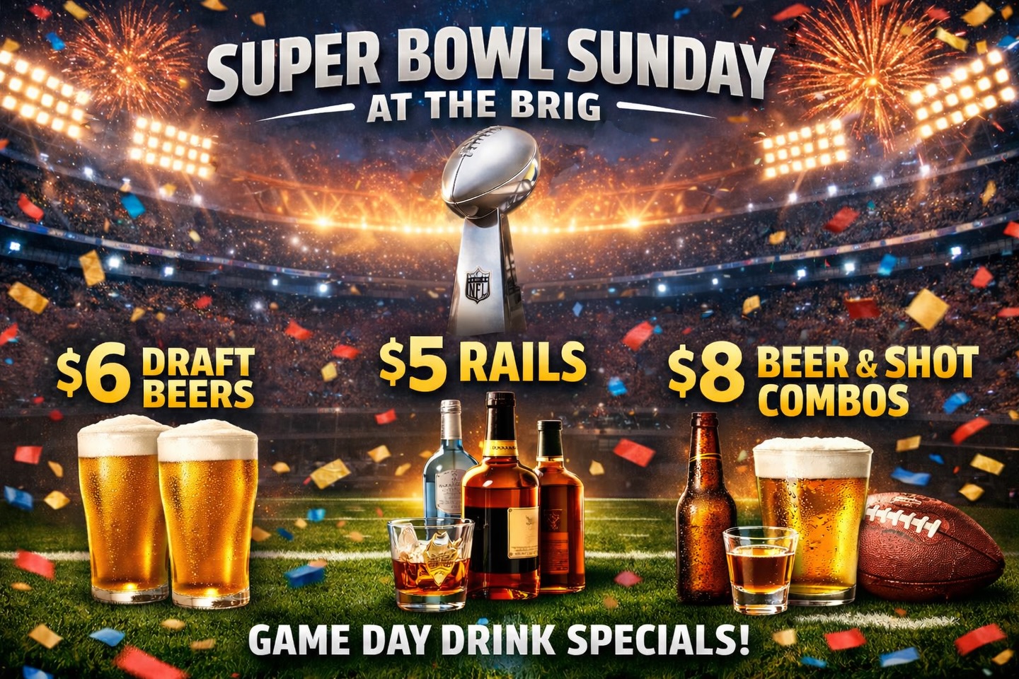 Come watch the BIG GAME/BAD BUNNY CONCERT with us! 🏈🏆🇵🇷