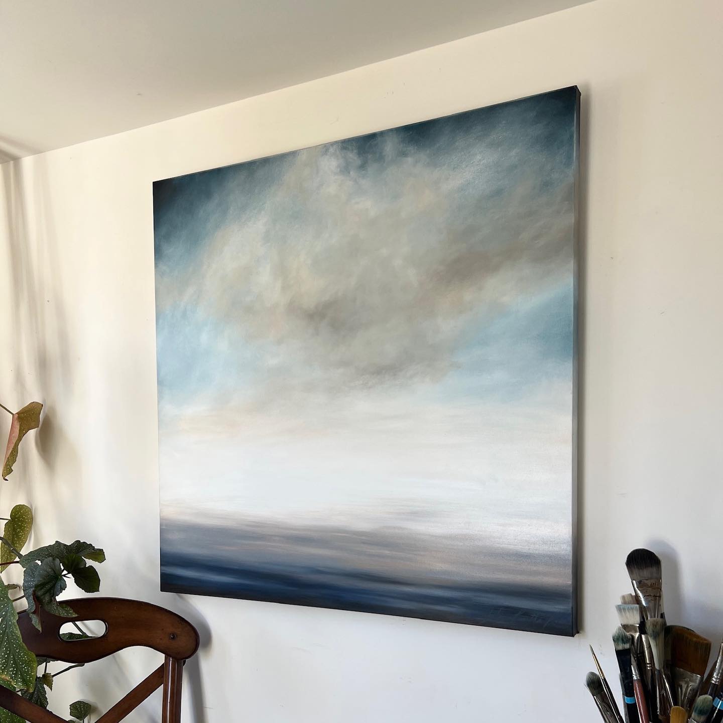 These are all the paintings I currently have for sale. If you’re interested in one, I’m happy to answer any questions you might have and send additional detail photos in a private message.
All oil, on 1.5” deep Gallery Wrapped canvas with the painting wrapping around all sides.
Titles and measurements are in order as follows:
| LIMINAL FRONTIER |
36x36
| ZEPHYR |
20x20
| GILDED PORTAL |
20x24
| ARISE |
20x16
I shipped a 36x36 painting to CA last week and can’t wait to share photos of it in its new home when I receive them.
#abstractlandscapepainting #contemporarylandscape #contemporarylandscapepainting #dreamscapes #abstractoilpainting