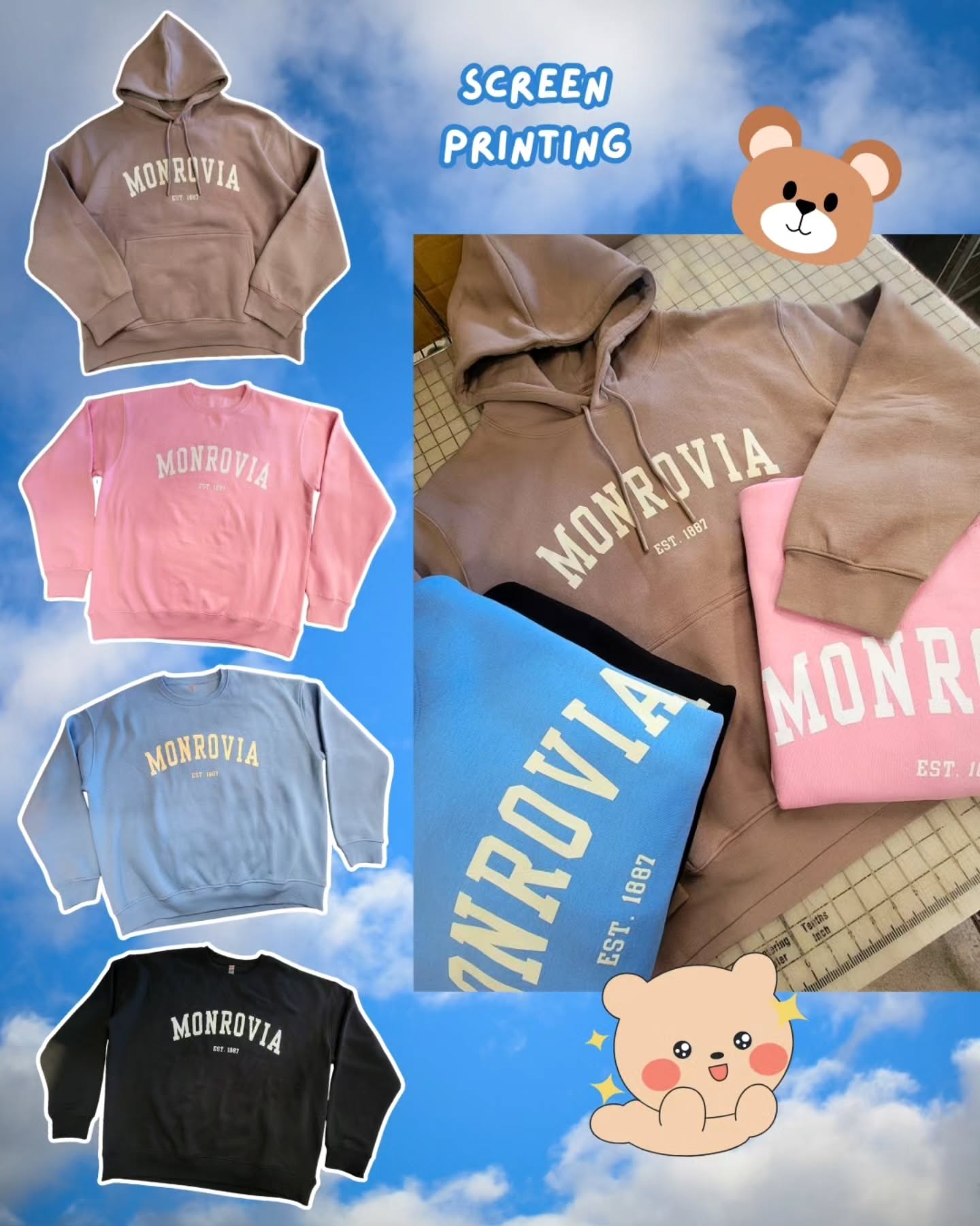 Another month, another round up of fun jobs we've been doing! We do most of our production in-house where our small team of 12 awesome people "GET SHIrT DONE"😤👕
You name it, we can do it😌 Screen printing, graphic design, embroidery, DTG/DTF, decals, signage, promo products, and more!
Email us at info@fspdesigns.com for a quote today💌
@suoboutique , @libertydiamondselite , @madeforfellowship , @monrovia_unified , Belco Packaging , @ctahighflyers , @athensservices , @intensi5live.pa , @westportconstruction
*
*
*
*
*
#screenprint #embroiderydesign #promoproducts #graphicdesign rhinestones