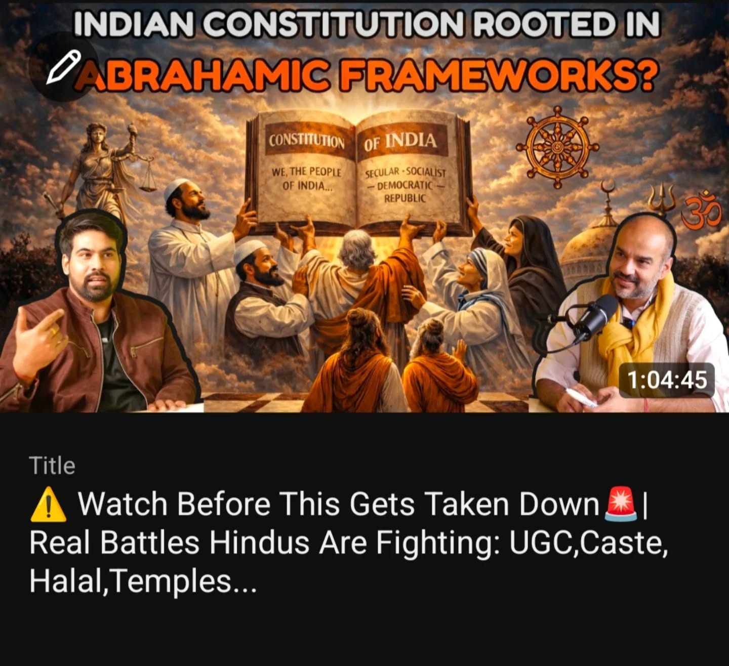 ⚠️ Watch Before This Gets Taken Down🚨| Real Battles Hindus Are Fighting: UGC,Caste, Halal,Temples...
New podcast on our YouTube channel.
Find full video on
The Manthan Podcast:
Video Link: https://youtu.be/gHhyYeUoit4