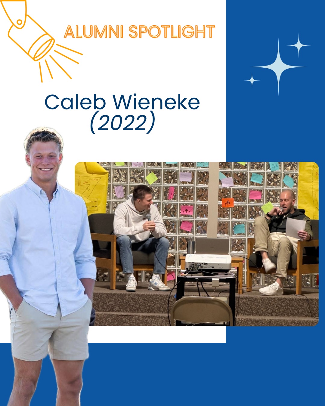 🌟 Alumni spotlight! 🌟
Thank you to Caleb Wieneke (Legacy alum & South Christian senior) for speaking at West Campus worship last week. Hearing how Legacy impacted his faith journey was such an encouragement to our students. We love when our alumni come back home! Enjoy a little flashback to our very own 8th grade, Gaston! 💙🧡 #legacychristian #kingdombuilders #southchristian
