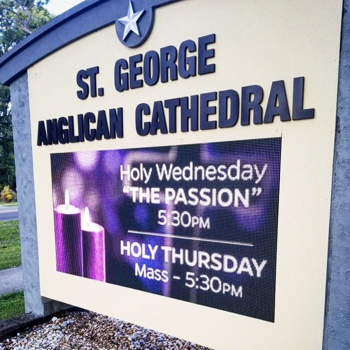 We can do this for your church! Recently installed an 8mm 3 x 6 sign for this church. The quality of our LEDs are the best in the country. Let GoBrightLEDs install your next video board!