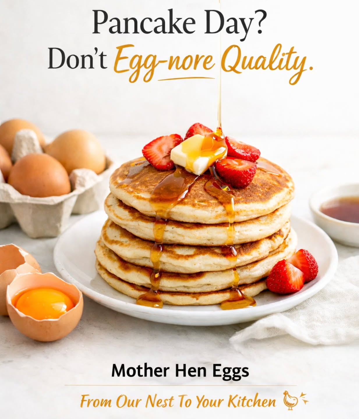 Pancake Day 🥞🍳
Because great pancakes don’t start in the pan, they start with proper eggs 🥚
Our free-range eggs are rich, golden, and delivered fresh to your door so your pancakes rise fluffier, taste richer, and look this good every time.
Make sure the most important ingredient is sorted.
🥚Free-range
🥚Fresh
🥚Delivered to your door
Order online today and get ready to flip with confidence 🍳🚚
#Pancake #freerange #pancakeday #shrovetuesday #eggs