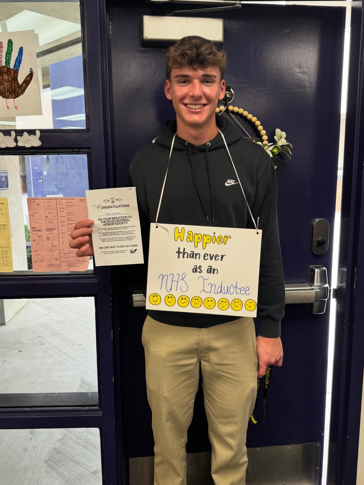 Proud mom moment! Today Trevor was surprised in class with the announcement that he’d been accepted into NHS, and tonight we celebrated at his induction ceremony. Seeing his friend and teammate there to welcome him made it even more special.
The four pillars of NHS — scholarship, leadership, service, and character — reflect the values he works toward every day. Trevor is always pushing himself to grow, give back, and become a better person, and I know NHS will help shape him even more.
Watching him strive to be the best version of himself is such a gift. I am beyond proud of the young man he’s becoming and love him more than words can say.