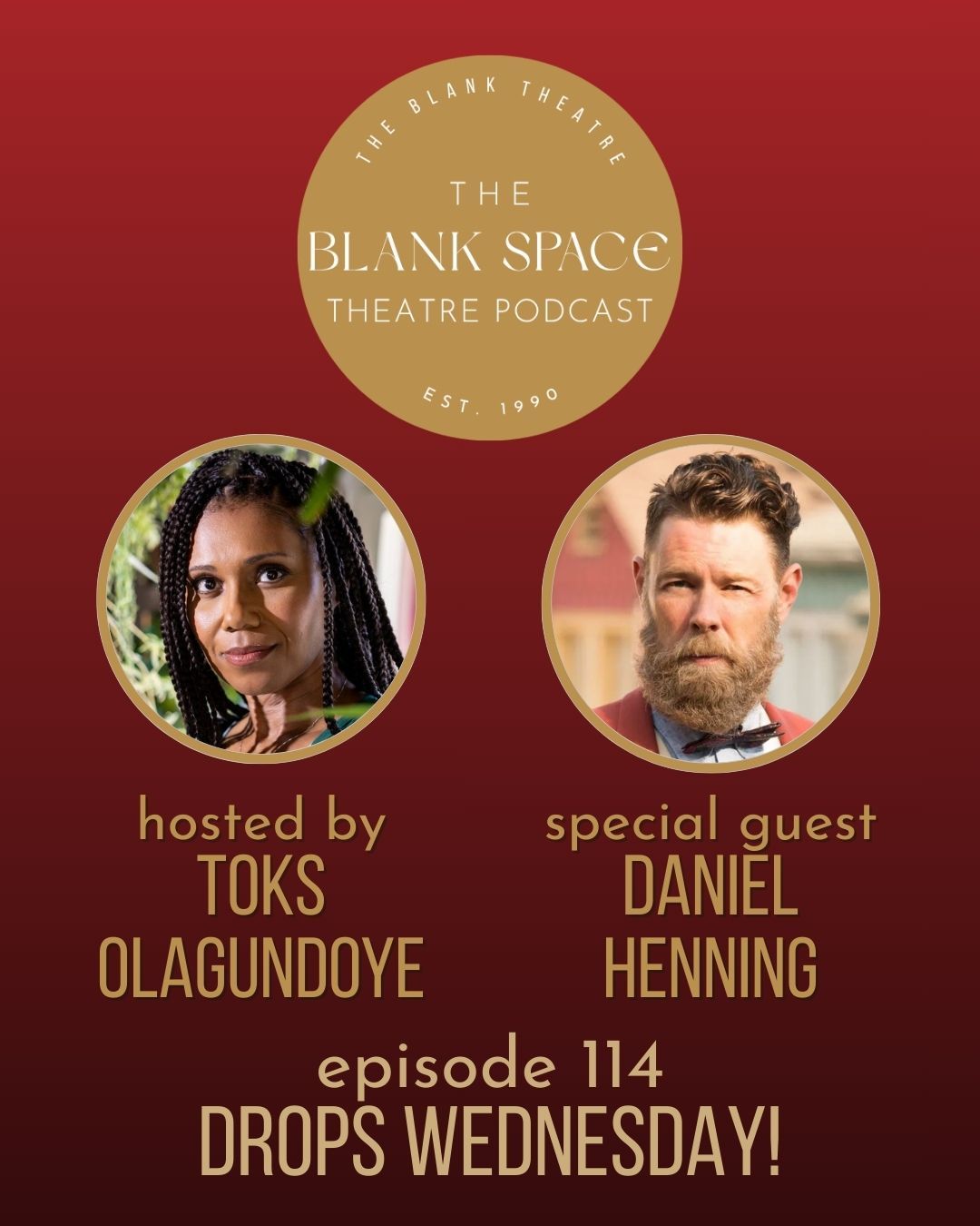Listen to special guest, Daniel Henning, on our podcast, The Blank Space, hosted by Toks Olagundoye on Wednesday! #FindYourJoy #podcast #launch #lathtr #theatre #audiobook #narrator #founder #artisticdirector #producer