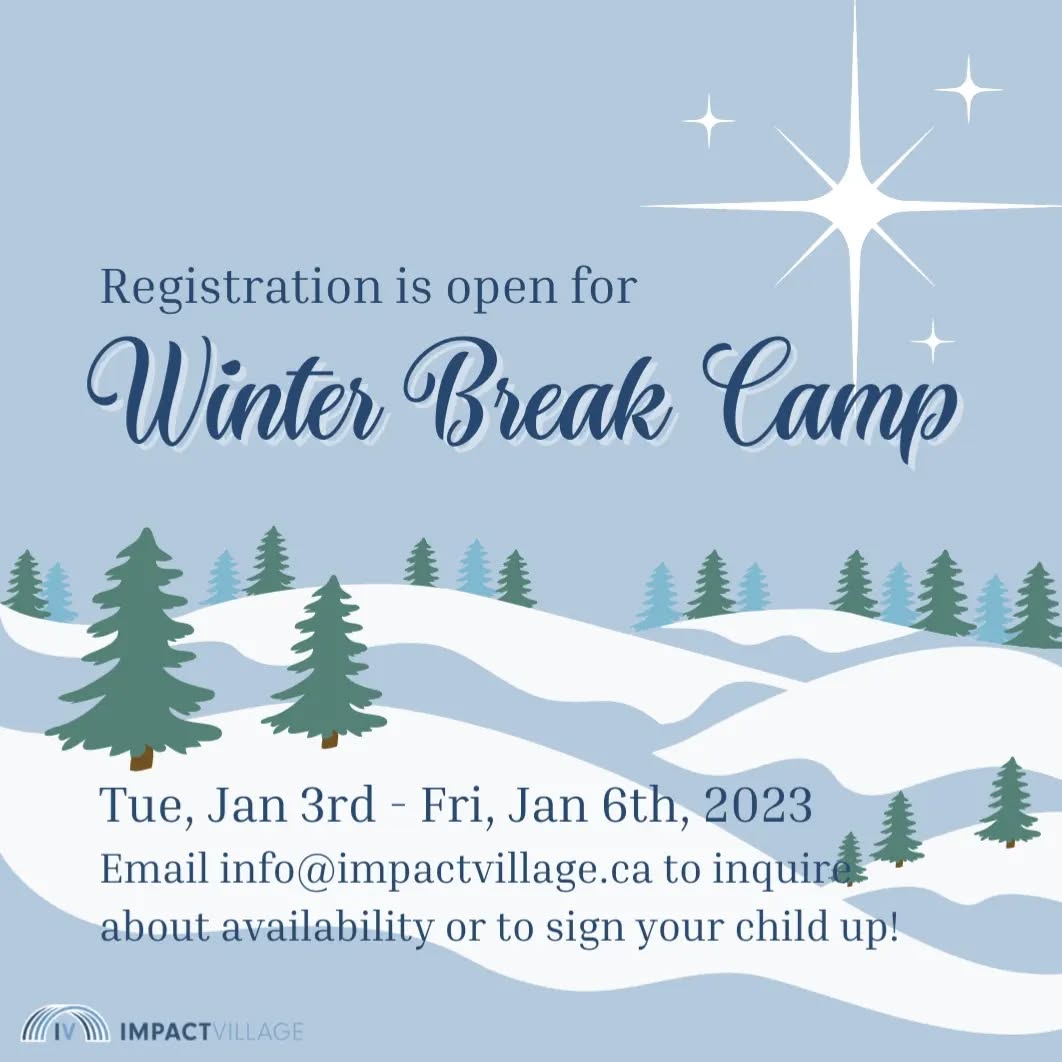 Ring in the new year right!
Impact Village is offering a Social Skills Program: Winter Break Camp edition! It's a great way to start off 2023, with fun games and activities, and an opportunity to hang out with other kids before school resumes and it's back to reality.
The Winter Break Camp will be held the week of January 3rd, 2023. Participants will be working on their own personal targets, while also practicing a lot of the skills that come with working in a group setting. Some of these skills include sportsmanship, flexibility, emotional regulation, collaboration, and problem-solving.
If you have any questions about this program or if you would like to reserve a spot for your child, please email info@impactvillage.ca.
