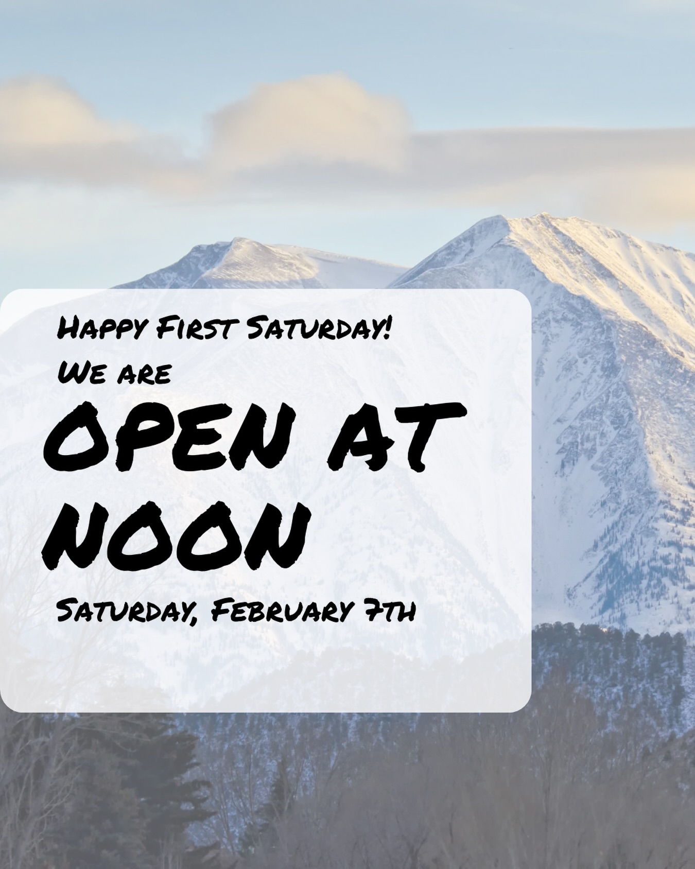 Happy first Saturday!