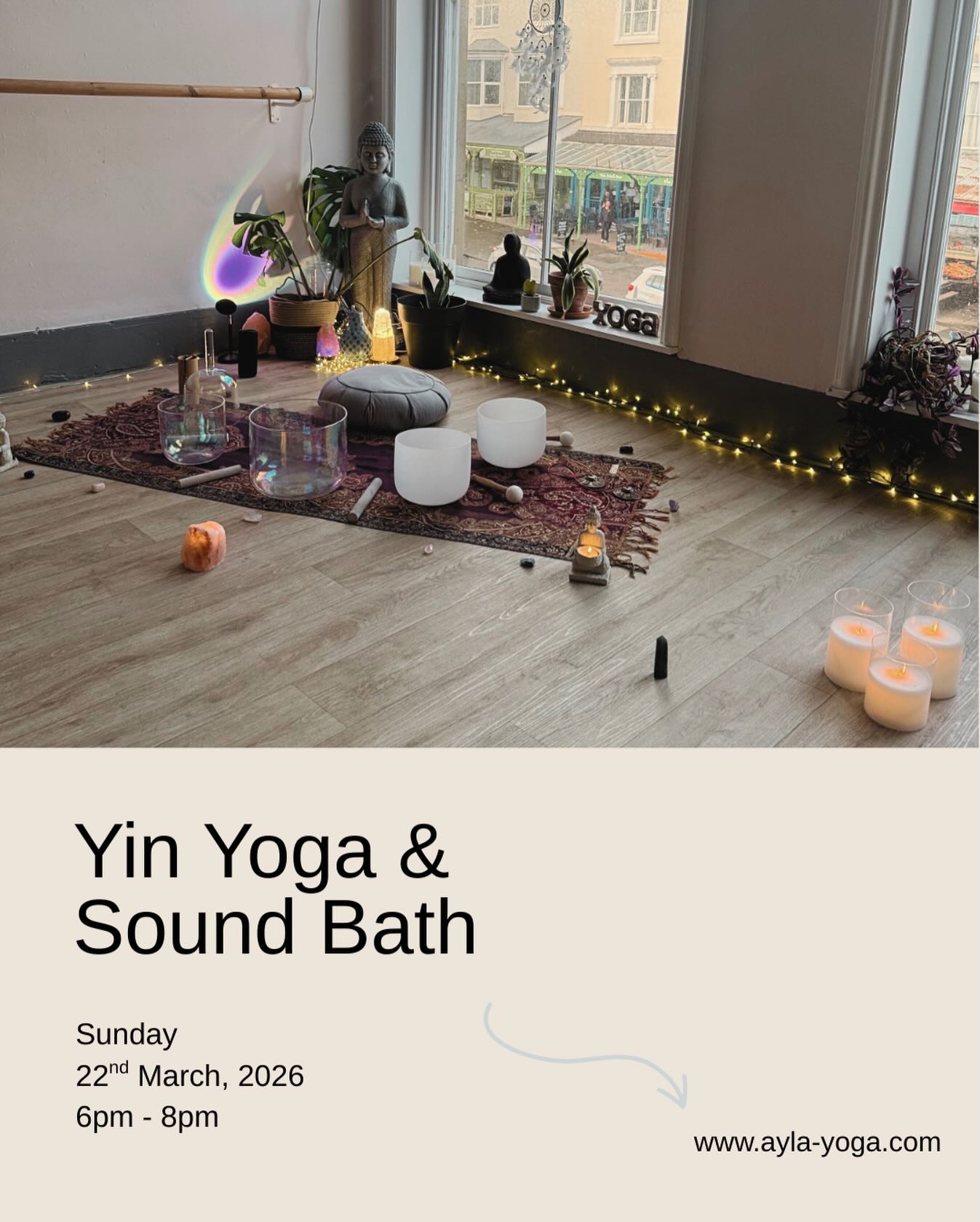 After 3 months off this offering ~ we’re back, ready to guide you into spring with wonder + restoration 🫧
Join us in the studio for an evening of calm ~ slow, deep stretches, soothing sounds, and a room made for surrendering.
All welcome. No experience necessary.
Sunday 22nd March, 6–8pm 🍯🌸☁️
Book via the link in my bio…
A gentle evening awaits…