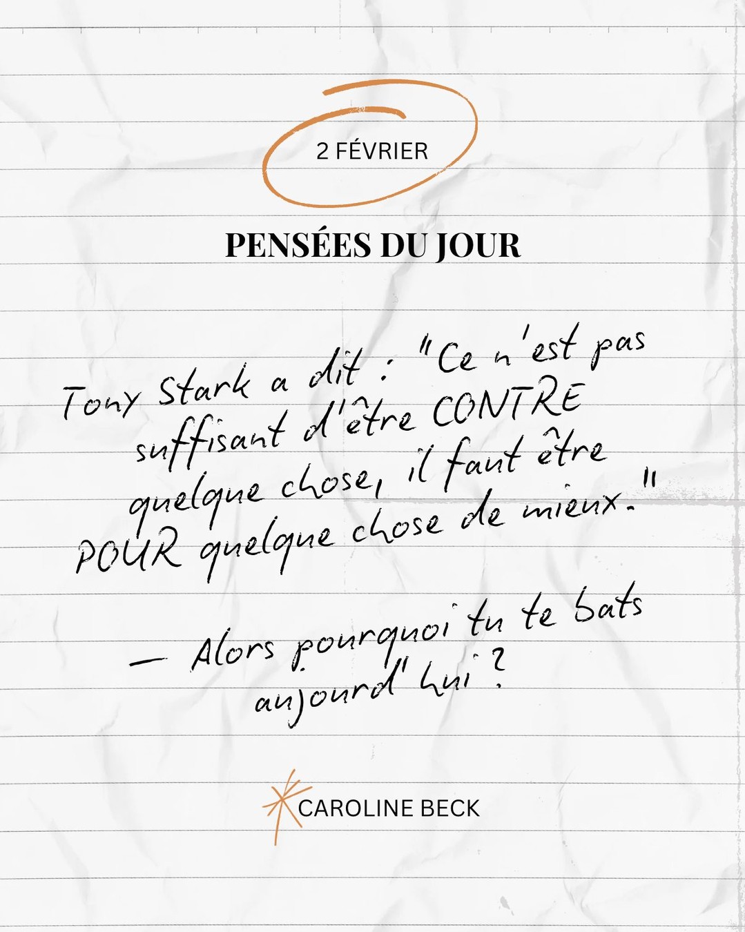 C’est facile d’être « contre ».
Contre le système qui nous épuise, contre le masking permanent, contre les méthodes business qui ne jurent que par la linéarité alors qu’on fonctionne en arborescence.
Mais râler ne bâtit pas d'empire.
Pendant longtemps, je me suis battue :
❌ Contre l'idée qu'il faut souffrir pour réussir.
❌ Contre le jugement des « experts » qui ne comprennent rien à nos cerveaux ND.
❌ Contre ceux qui nous murmurent qu'on est « trop » ou « pas assez ».
❌ Contre les hommes, pour qui tout semblait plus facile.
❌ Contre les boomers moralisateurs.
Mais aujourd’hui, mon combat a changé de visage. Je ne me bats plus contre l'ancien, je bâtis le nouveau.
Pourquoi je me lève le matin ?
⚓ Pour que tu n'attendes pas 40 ans comme moi pour oser. J’ai passé quatre décennies à me demander si j’avais le droit. Je me bats pour que tu gagnes ce temps précieux. On n'a pas une deuxième vie pour enfin être nous-mêmes.
⚓ Pour qu’on arrête de s’excuser d’être « différentes ». La neurodivergence n'est pas une panne qu'il faut réparer, c'est une technologie supérieure qu'il faut savoir piloter. Je me bats pour qu'on ne se cache plus derrière des masques qui nous étouffent.
⚓ Pour la fin de la sur-adaptation. Se sur-adapter, c’est s’effacer. C'est mourir à petit feu pour plaire à un moule qui n'a jamais été conçu pour nous. Je me bats pour qu'on brise le moule plutôt que de s'y tordre le cou.
⚓ Pour transformer la prison en empire. On a toutes créé nos boîtes pour être libres. Et pourtant, pour beaucoup, le business est devenu une prison : surcharge, épuisement, perte de sens. Je me bats pour que ton entreprise redevienne le rêve de liberté que tu as imaginé, et pas la cellule que tu t'es construite.
Je me bats pour ouvrir la voie. Pour que celles qui n’osent pas encore voient qu’une autre architecture est possible. Qu’on peut être puissante, atypique et prospère, sans y laisser son âme.
On ne demande plus la permission.
On prend notre place. 🪓
💬 Et toi, au-delà de la colère, tu bâtis quoi de « mieux » aujourd'hui ?
On ne change pas les règles du jeu en restant sur la touche.
On les change en créant son propre terrain, sa propre cité, sa propre souveraineté.