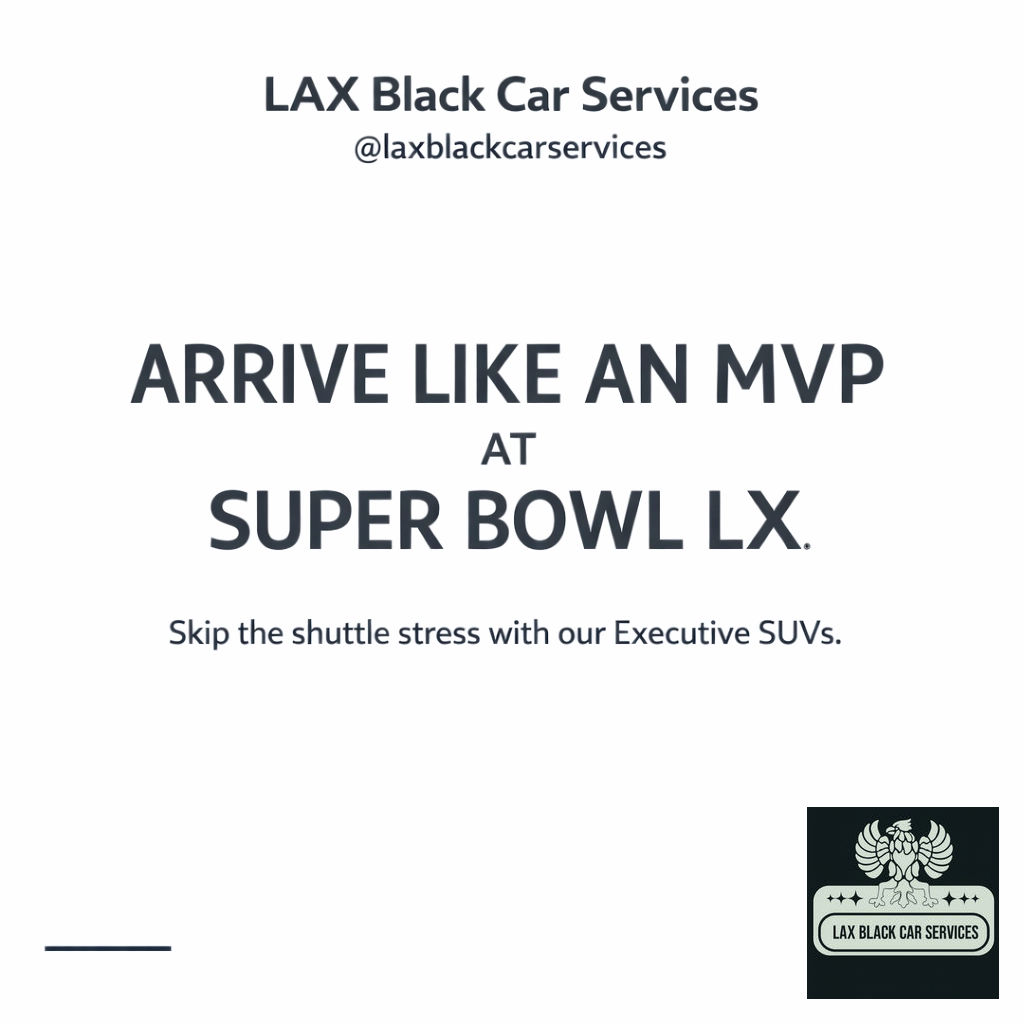 Who else is ready for Super Bowl LX but already dreading the traffic surge? 🏈
The big game is almost here, and we know the airport rush is going to be intense. Don't get stuck waiting in long lines for crowded shuttles or fighting for a ride-share in the chaos. Arrive like a true MVP with our premium executive SUVs.
Whether you’re landing at LAX, BUR, or SNA, we’ve got your VIP transport covered. Our professional chauffeurs handle the navigation and the traffic while you relax in a high-end, climate-controlled cabin. No stress, no delays: just a smooth, punctual ride straight to the stadium or your hotel.
✅ 24/7 Availability
✅ Personalized Meet & Greet
✅ Premium SUVs for maximum comfort
✅ No hidden fees
Spots are filling up fast for the big weekend! Secure your luxury ride now and focus on the game, not the parking.
Book your ride today:
📞 Call or Text: (714) 702-3550
📧 Email: laxblackcarservices@gmail.com
🌐 Website: laxblackcarservices.com
Filipino po tayo. Maraming Salamat Po! 🇵🇭
#SuperBowlLX #LAXBlackCar #VIPTransport #AirportTransfer #FilipinoOwned