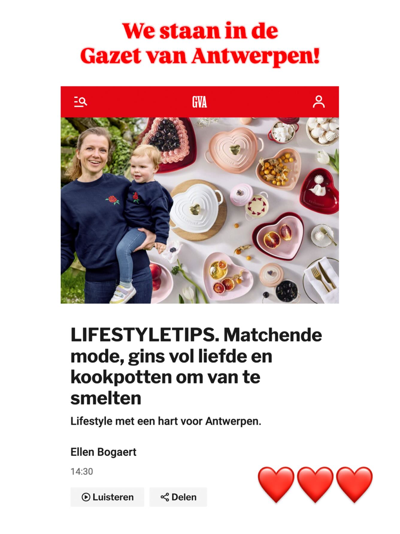 We staan met ons Antwerps merk 2copains in de Gazet van Antwerpen! Hoe cool is dat?! 🥳
✍️ @ellenbogaert.reports, bedankt om dit leuke stuk te schrijven! We zijn alvast heel fier.
@gva