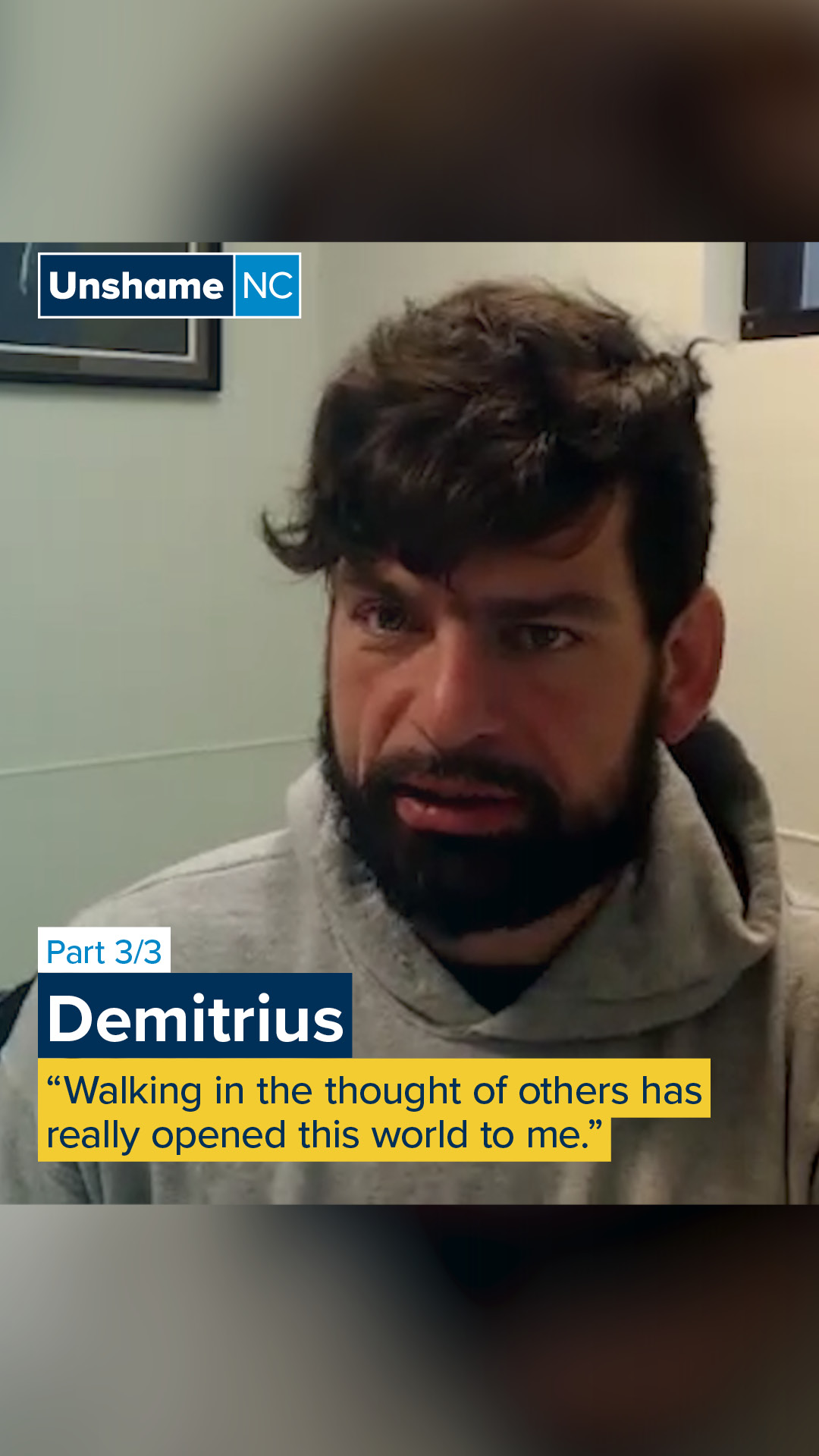 Demitrius is proud of the life he’s built through his recovery from substance use disorder. Today, his family looks to him for guidance, and he’s a strong pillar in North Carolina’s recovery community.